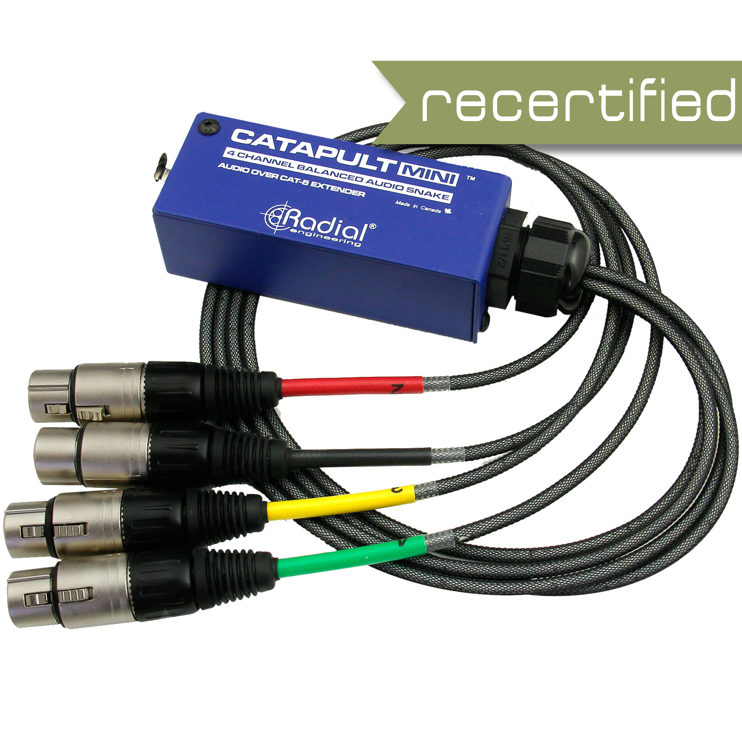 Radial Catapult Mini TX 4-Channel Cat 5 Audio Snake with Female XLRs