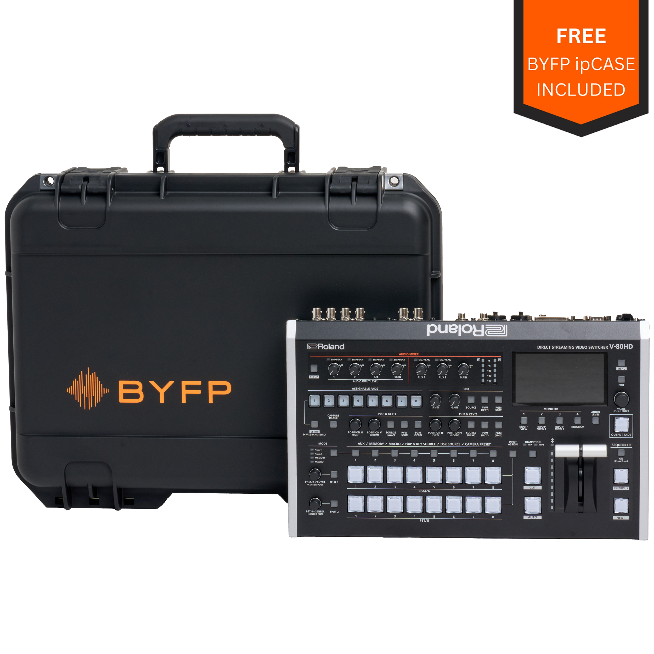 Roland V-80HD Direct Streaming Video Switcher tourPack with BYFP ipCase