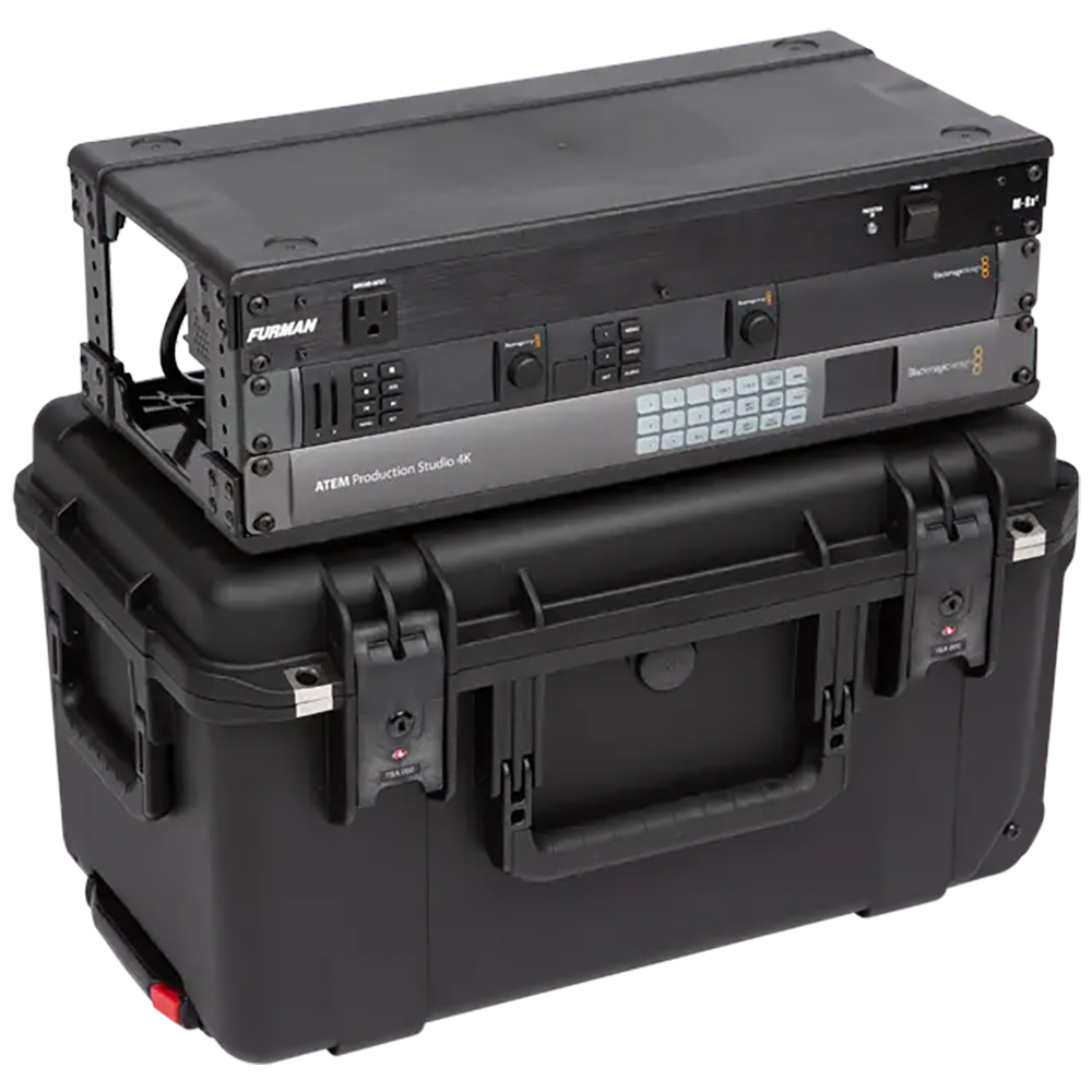 SKB 3i-2011M103U iSeries Case w/Removeable 3U Injection Molded 9 Deep Rack Cage, TSA Latches, Wheels