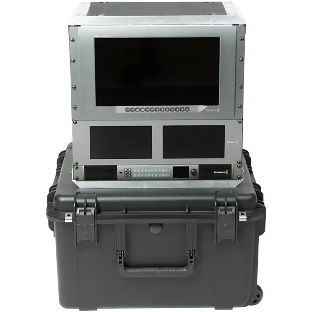SKB 3i-22221210U iSeries Case with Removeable 10U Aluminum 10 Deep Rack Cage, TSA Locks, Wheels