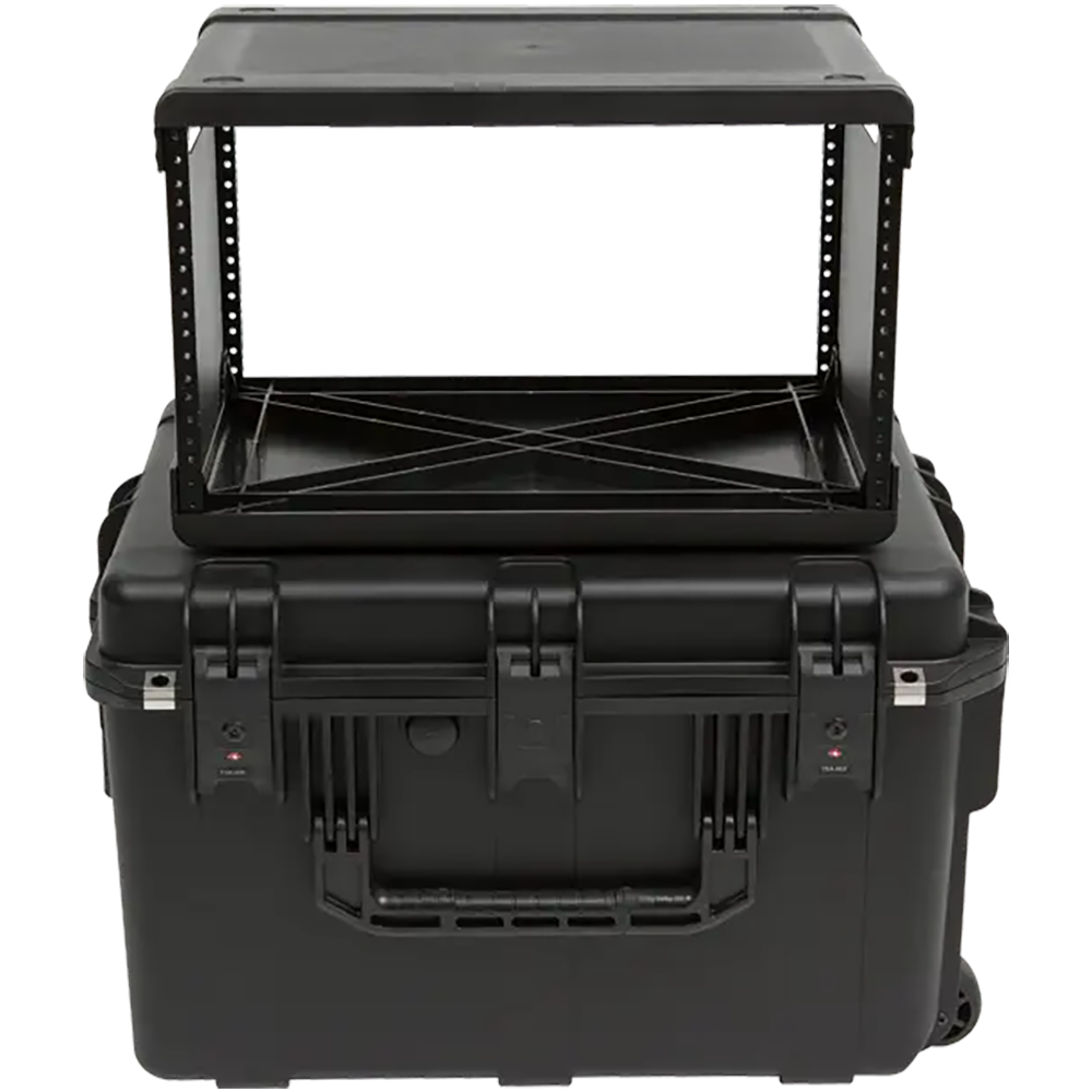 SKB 3i-2317M146U iSeries Case with Removeable 6U Injection Molded 13 Deep Rack Cage, TSA Latches, Wheels