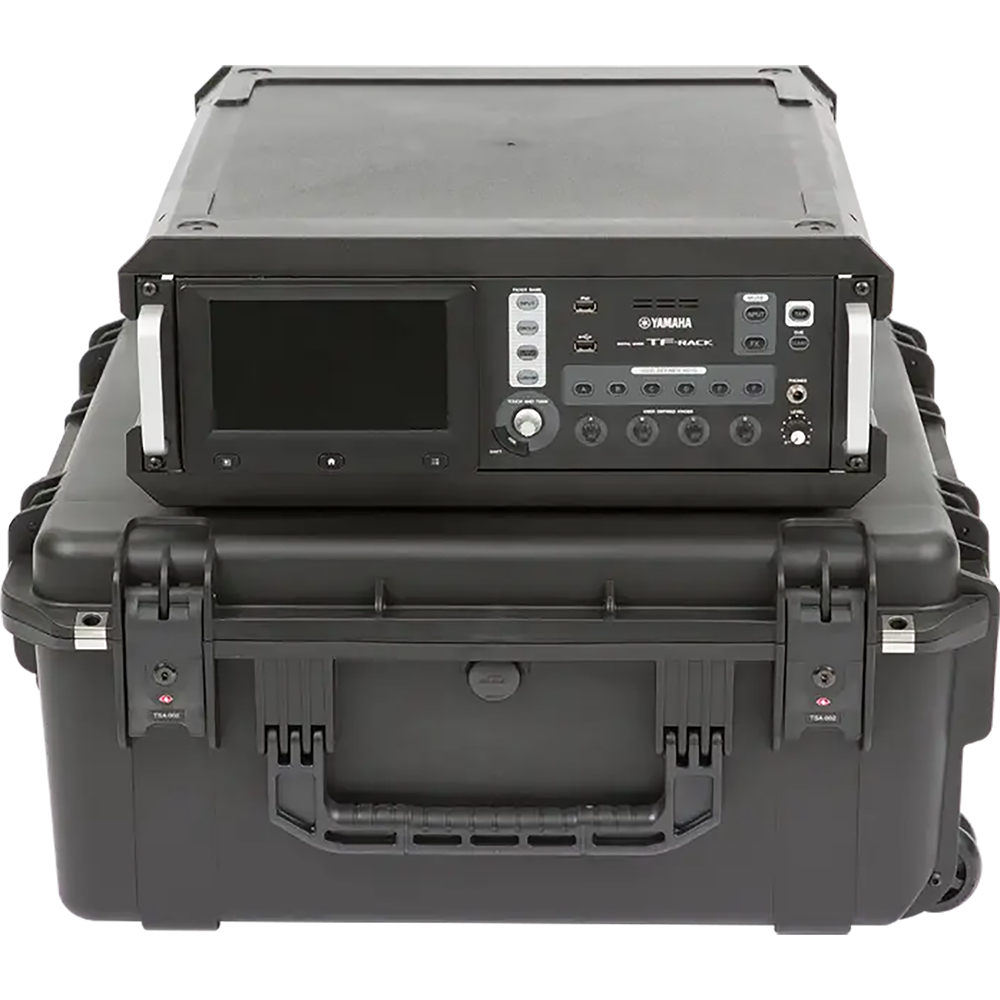 SKB 3i-2424M103U iSeries Case with Removeable 3U  Injection Molded 20 Rack Cage, TSA Locking Latches, Wheels