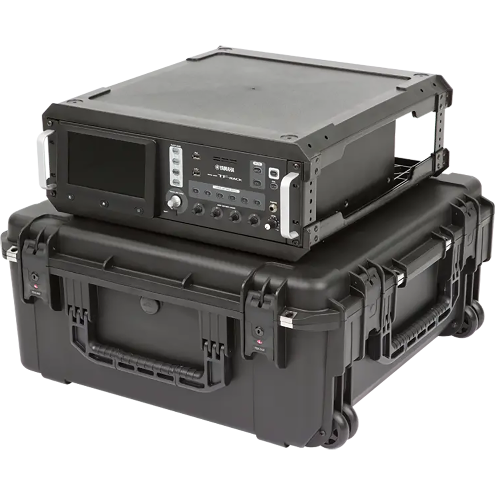 SKB 3i-2424M103U iSeries Case with Removeable 3U  Injection Molded 20 Rack Cage, TSA Locking Latches, Wheels