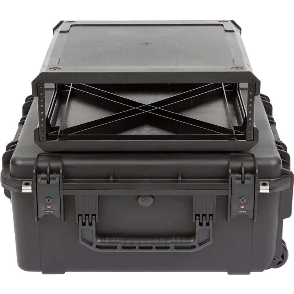 SKB 3i-2424M103U iSeries Case with Removeable 3U  Injection Molded 20 Rack Cage, TSA Locking Latches, Wheels