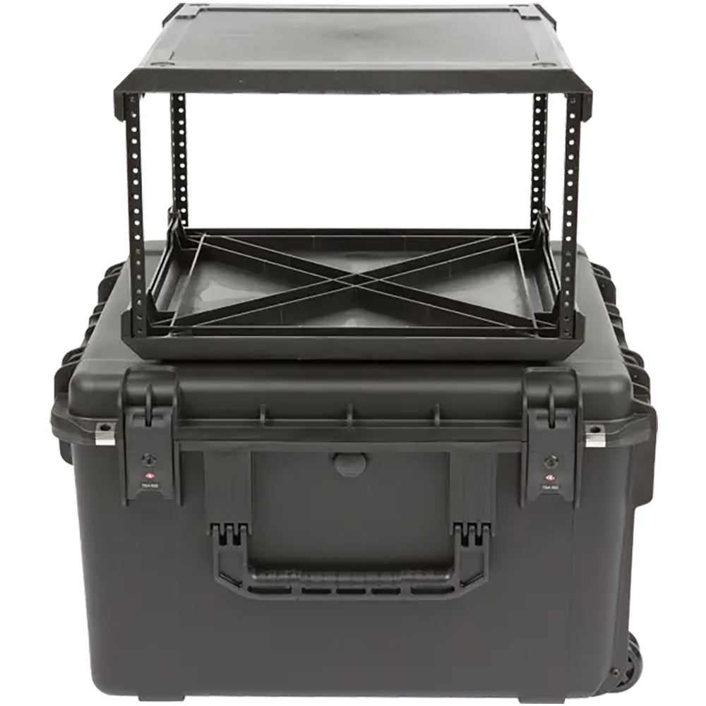 SKB 3i-2424M146U iSeries Case with Removeable 6U Injection Molded 20 Rack Cage, TSA Locking Latches