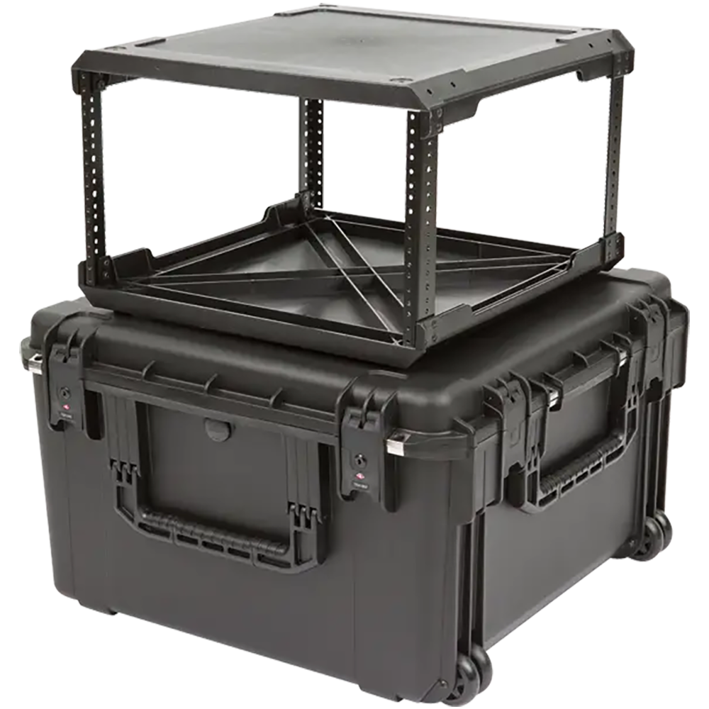 SKB 3i-2424M146U iSeries Case with Removeable 6U Injection Molded 20 Rack Cage, TSA Locking Latches