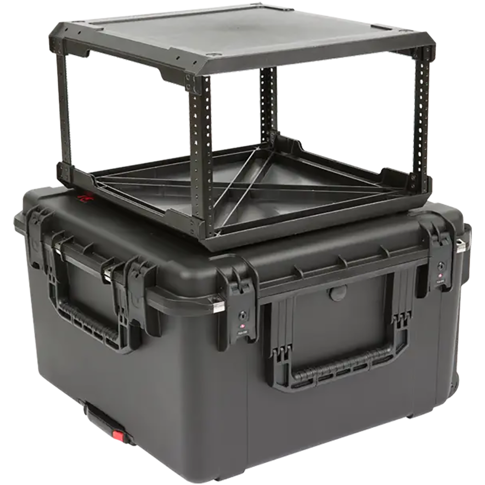 SKB 3i-2424M146U iSeries Case with Removeable 6U Injection Molded 20 Rack Cage, TSA Locking Latches