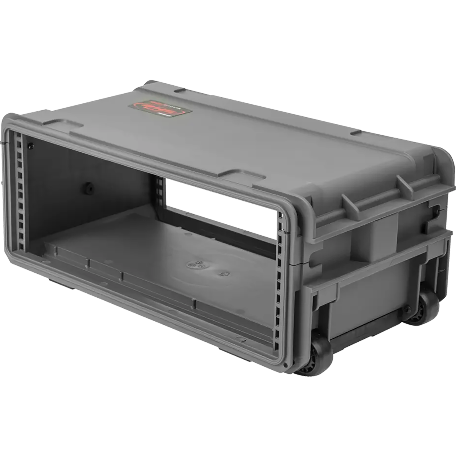 SKB 3i-4U11G-W Dark Gray 4U Injection Molded 11 Deep Rack w/ Wheels and Handle
