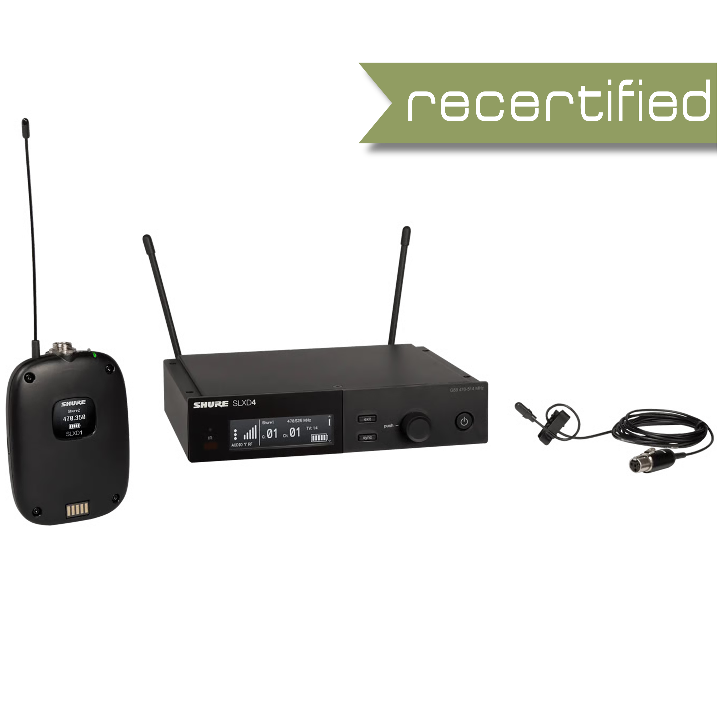 Shure SLXD14/DL4B Wireless Lavalier Microphone System