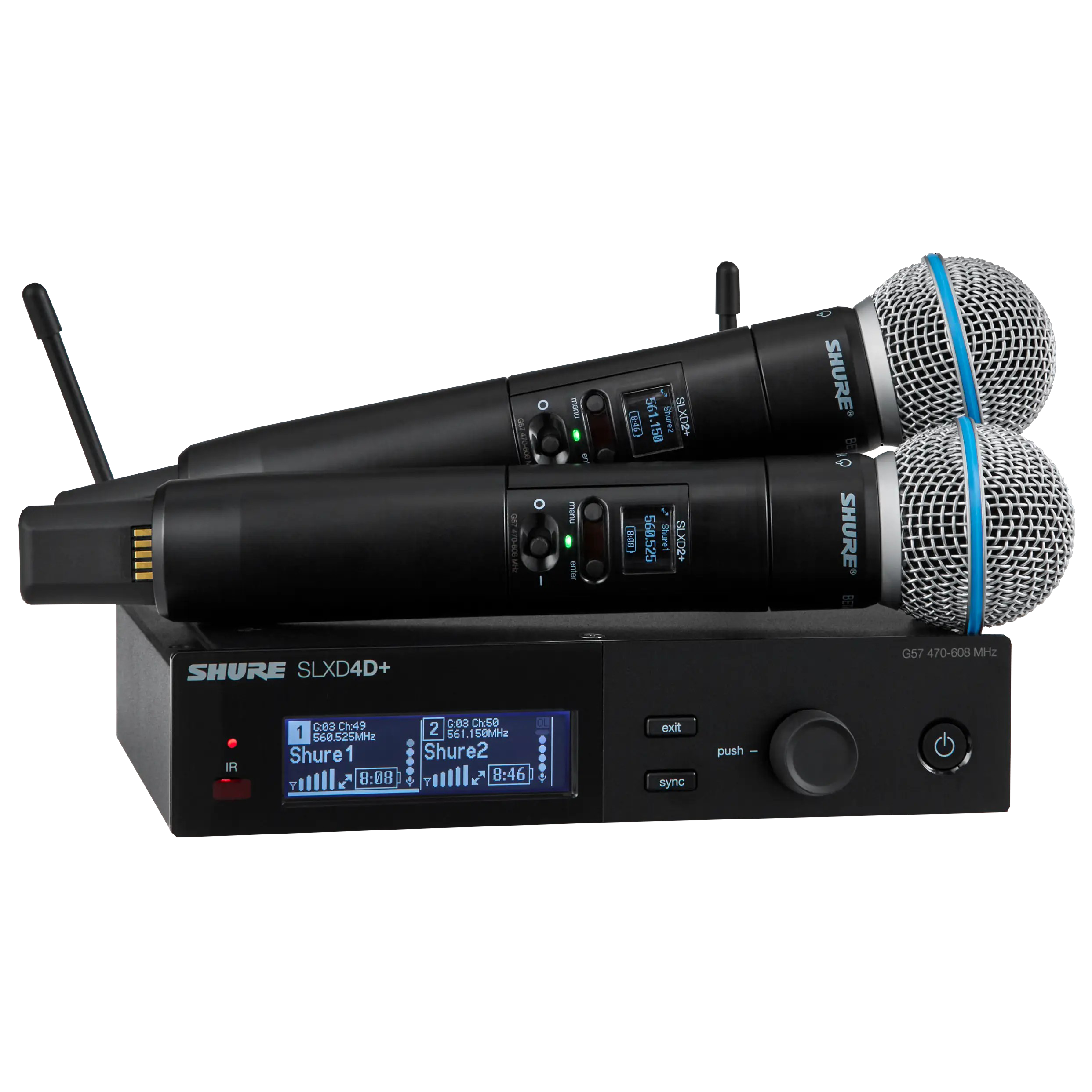 Shure SLXD24D+/B58-G57 Dual Handheld Wireless System with Beta 58A