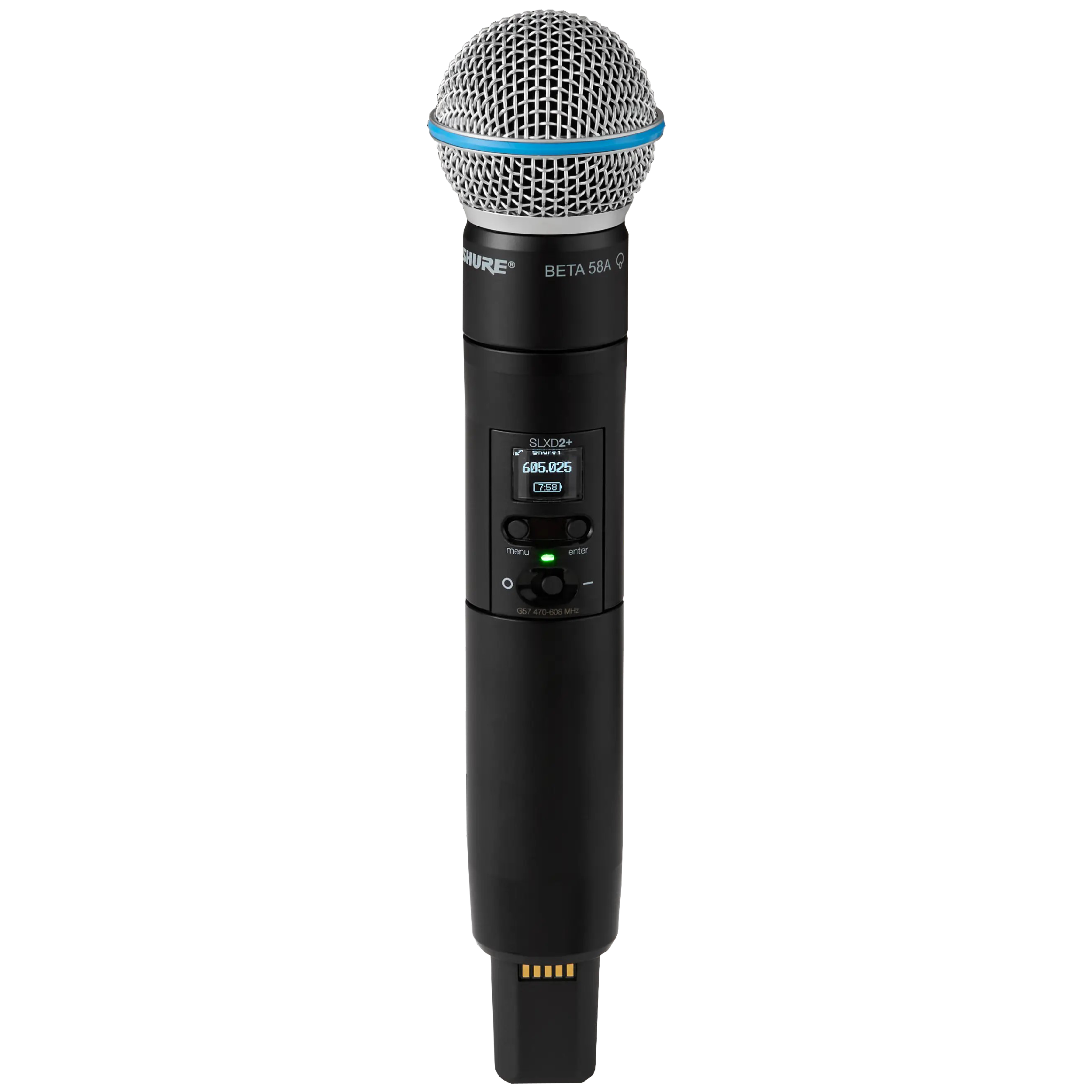 Shure SLXD2+ Handheld Wireless Transmitter with Beta® 58A Capsule