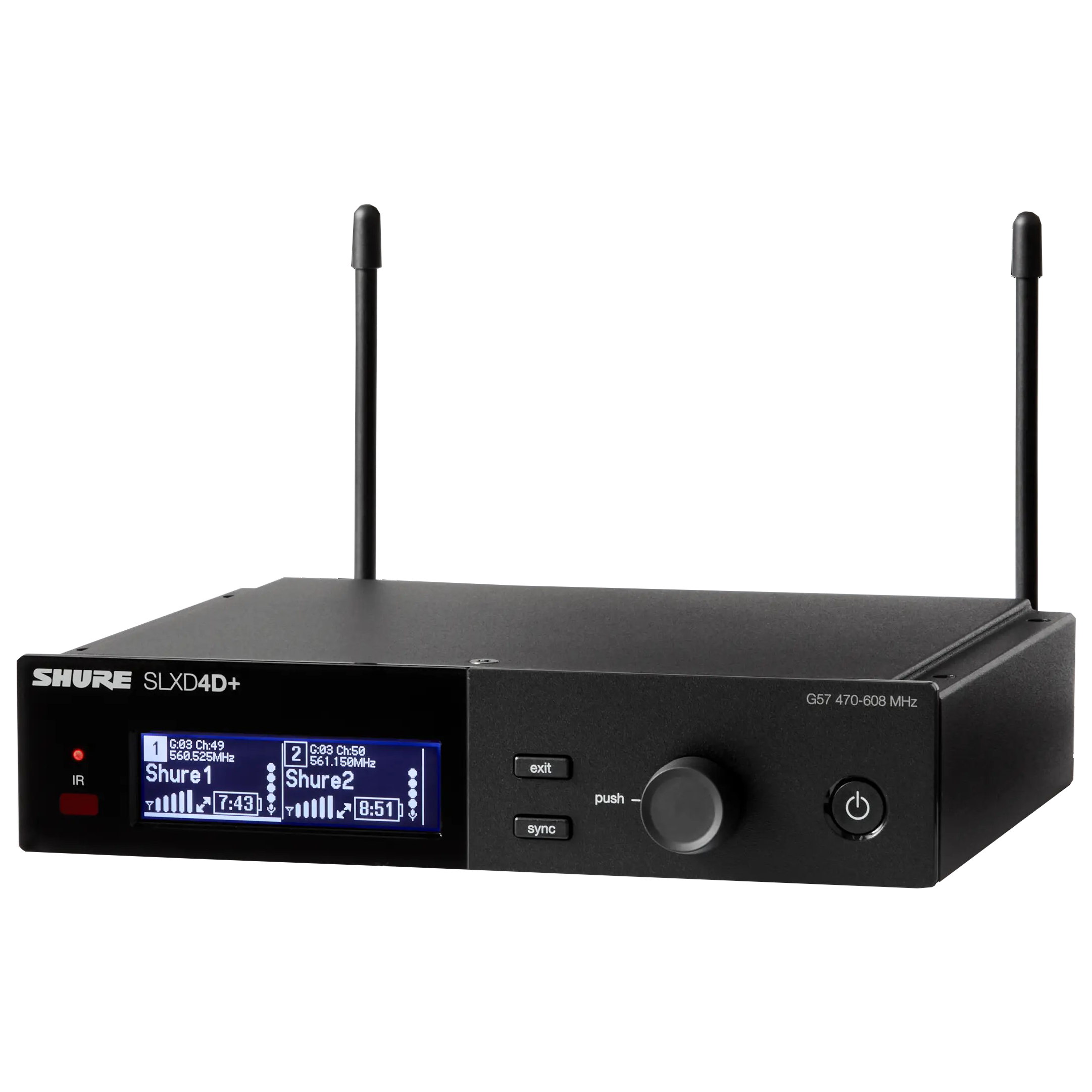 Shure SLXD4D+ Dual Channel Wireless Receiver