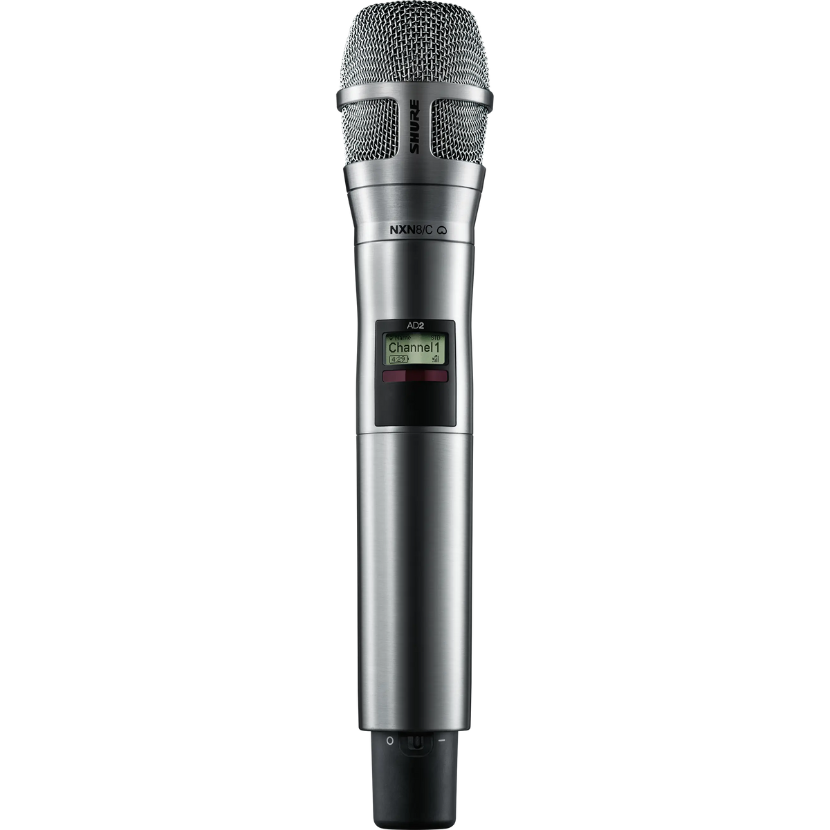 Shure AD2/N8CN Nickel Handheld Transmitter with Nexdyne 8 Cardioid Mic ...