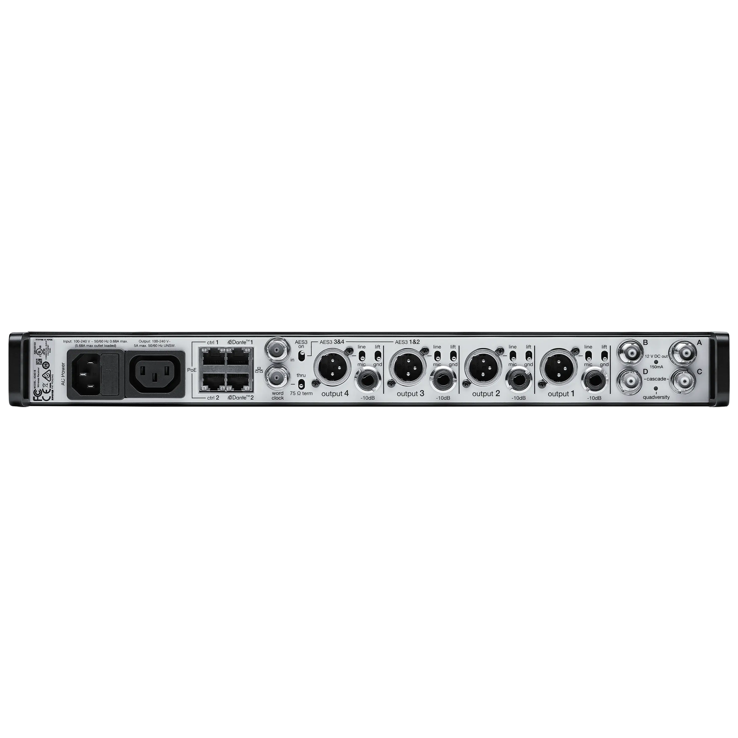 Shure Axient Digial Quad Channel Wireless Receiver