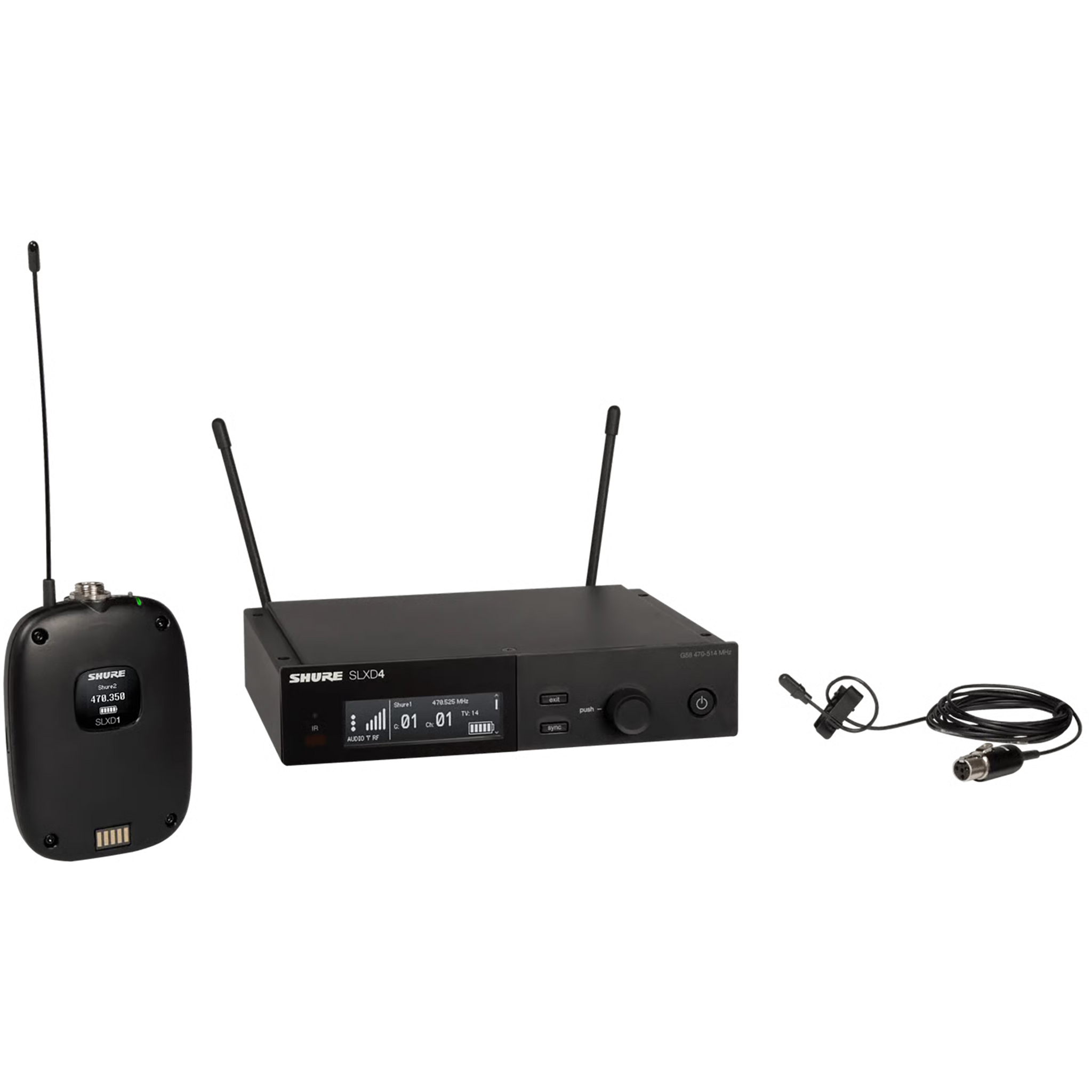 Shure SLXD14/DL4B Wireless Lavalier Microphone System