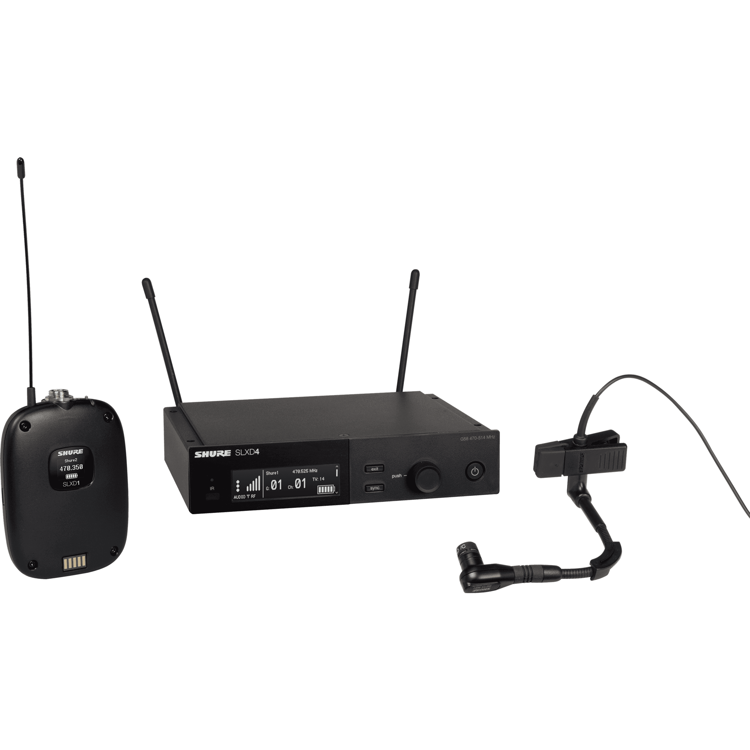 Shure SLX-D Wireless System with Beta 98H Instrument Microphone