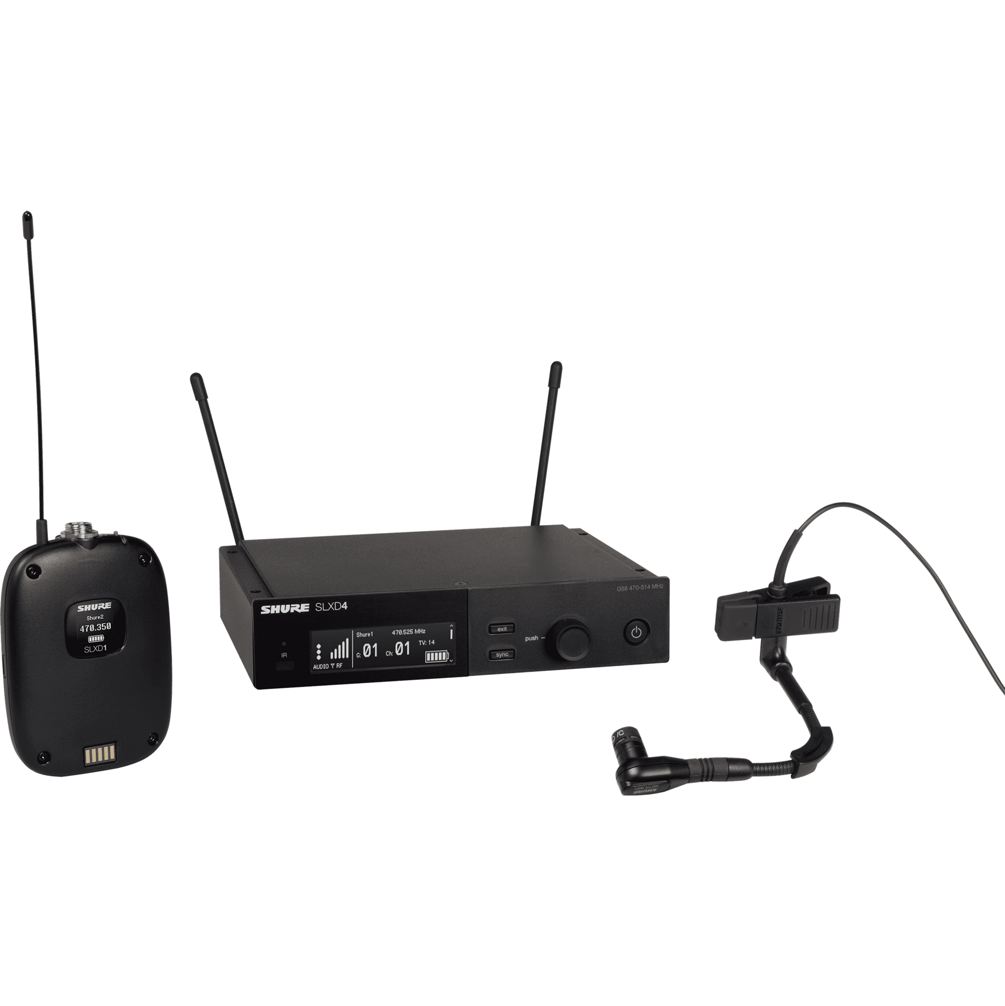 Shure SLXD14/98H Wireless Instrument Microphone System