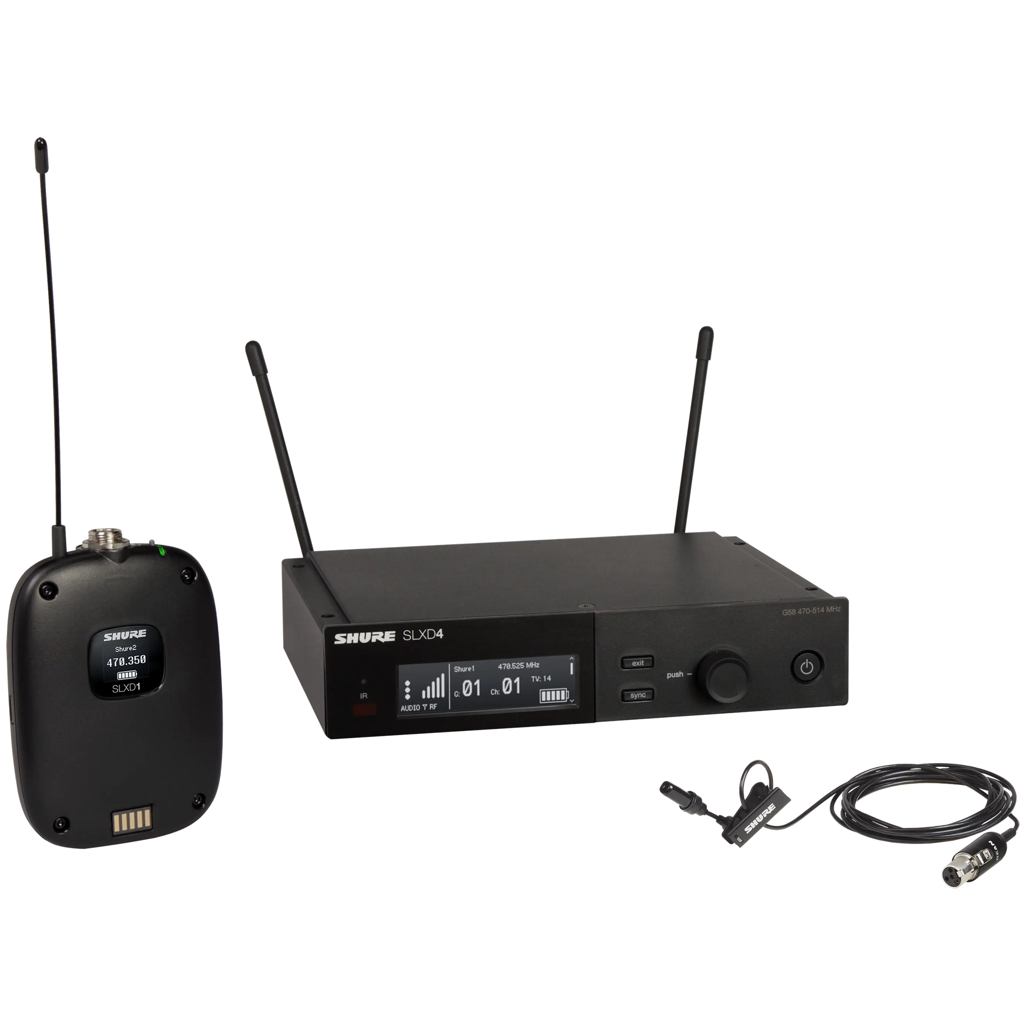 Shure SLXD14/UL4B Wireless Lavalier Microphone System