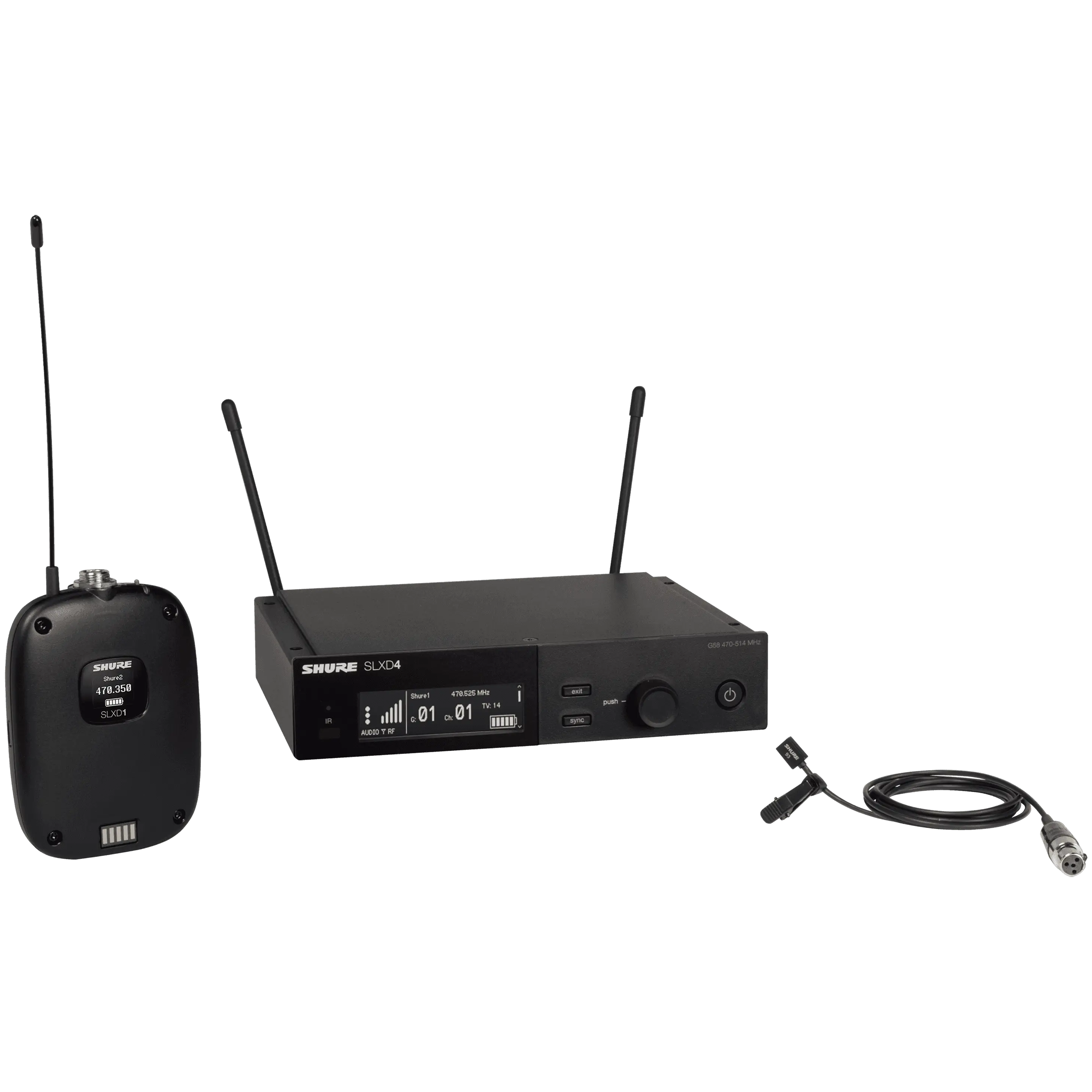 Shure SLX-D Wireless System with WL93 Lavalier Microphone