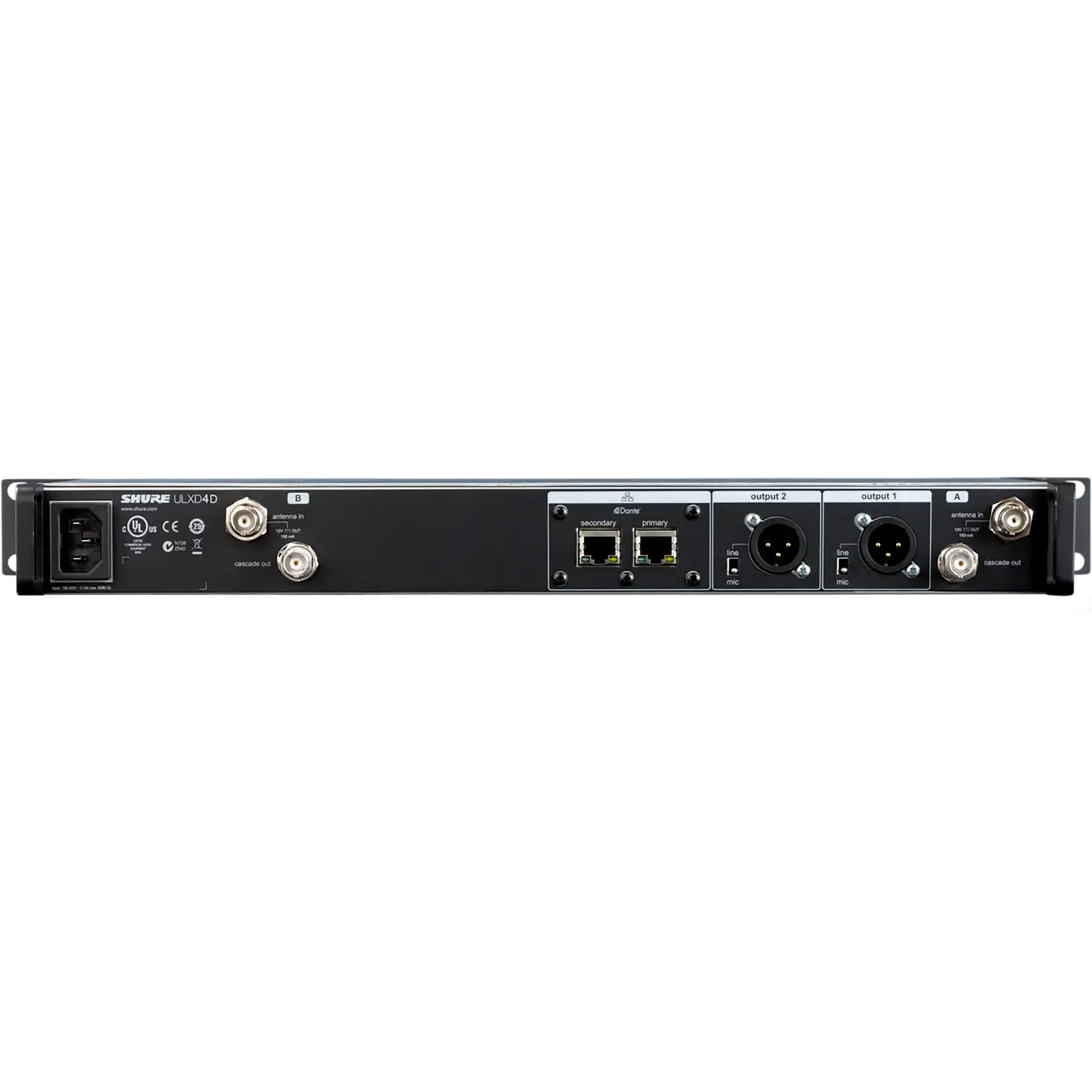 Shure ULXD4D GV Dual-Channel Digital Wireless Receiver