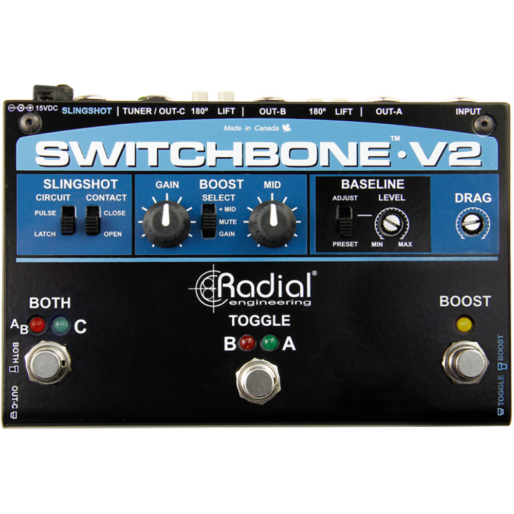 Radial Switchbone V2 Amp Selector and Boost Pedal