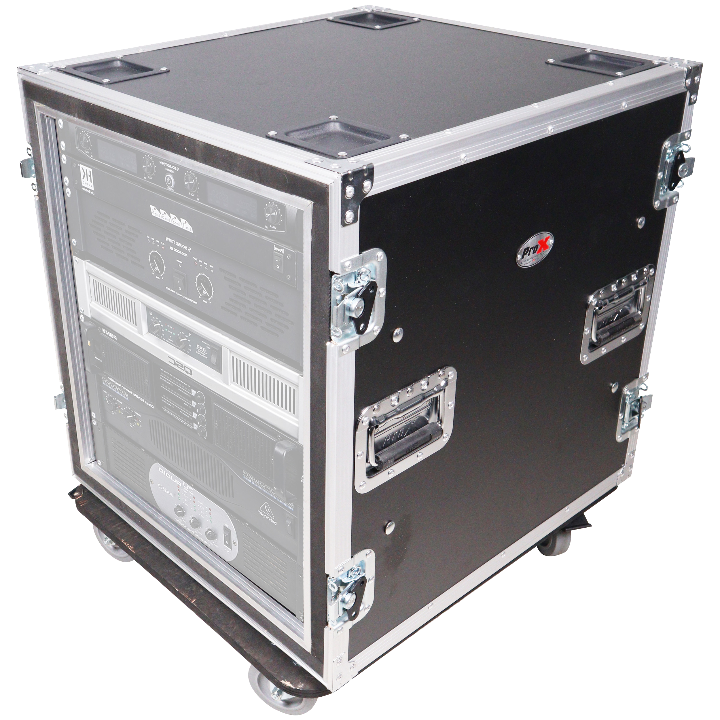 ProX 10U Shockmount 24 Deep Rack with Casters