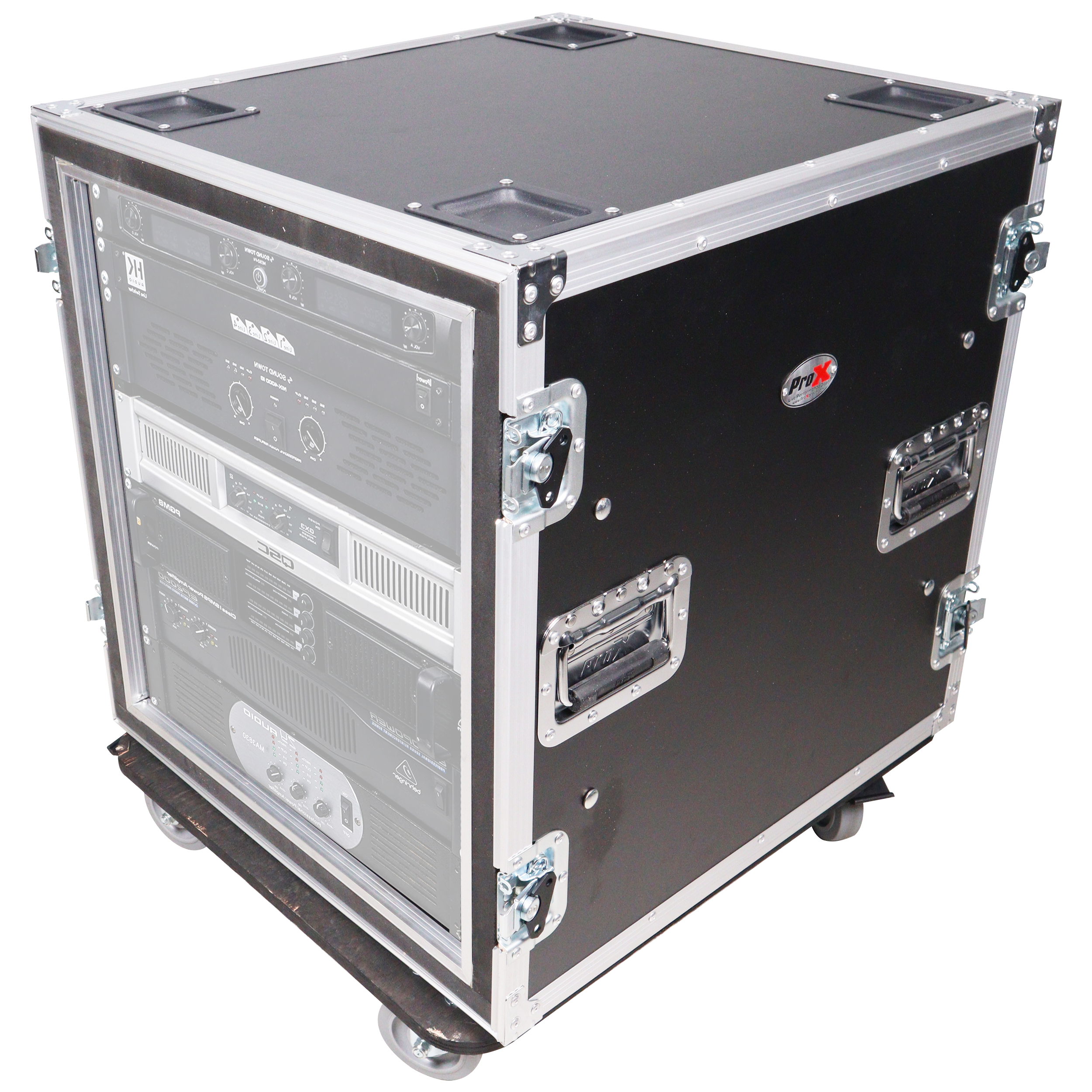 ProX 12U Shockmount 24 Deep Rack with Casters