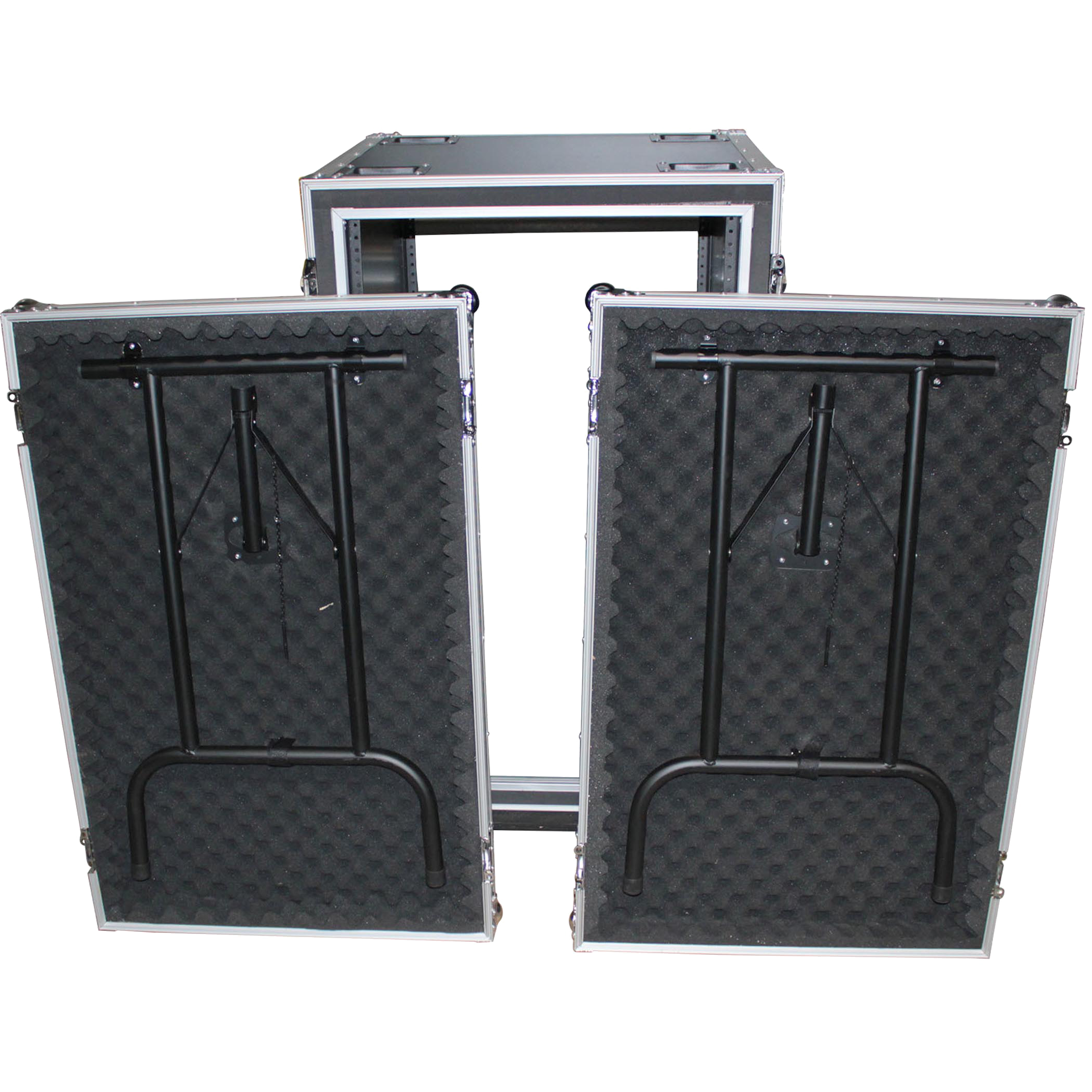 ProX 14U Shockmount 20 Deep Rack with Casters and Side Tables