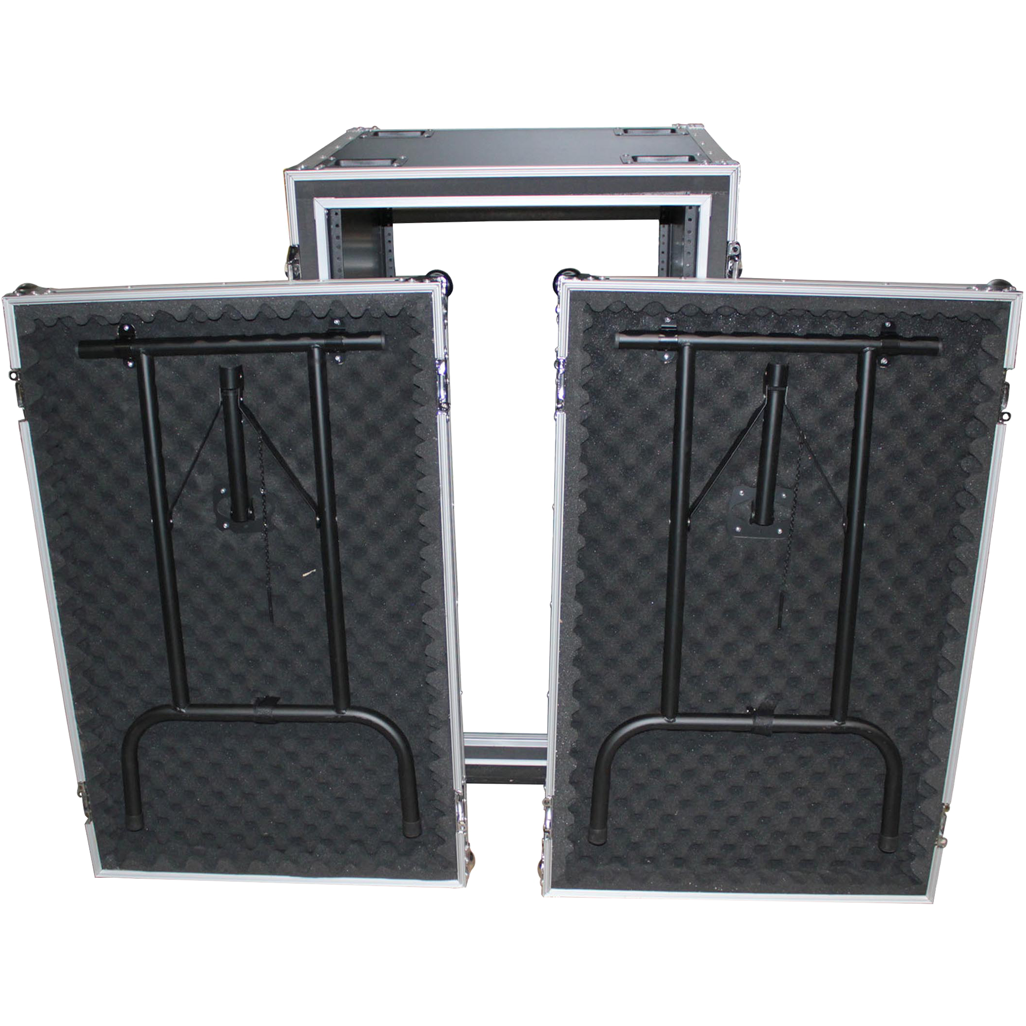 ProX 16U Shockmount 20 Deep Rack with Casters and Side Tables