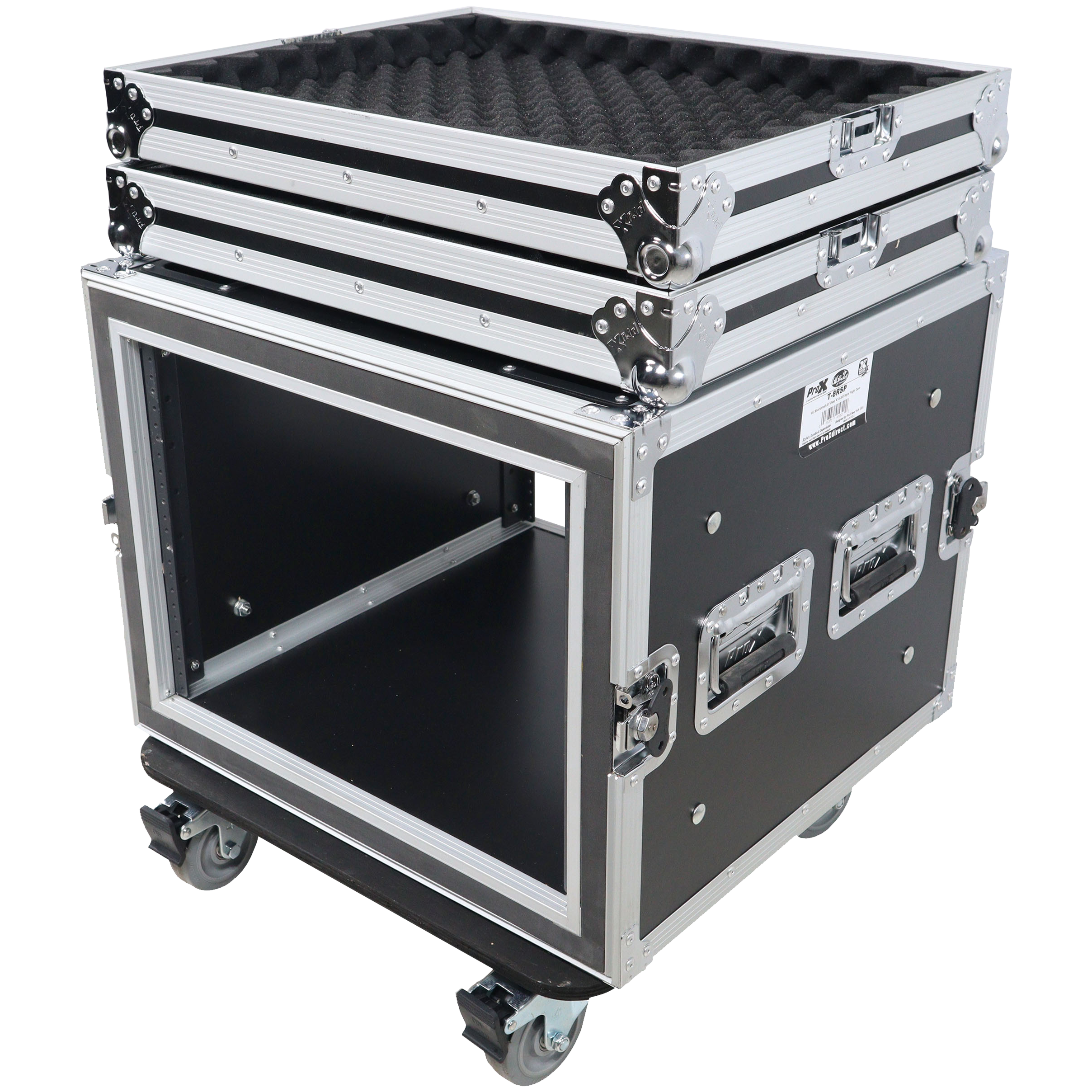 ProX 8U Shockmount 20 Deep Rack with Casters