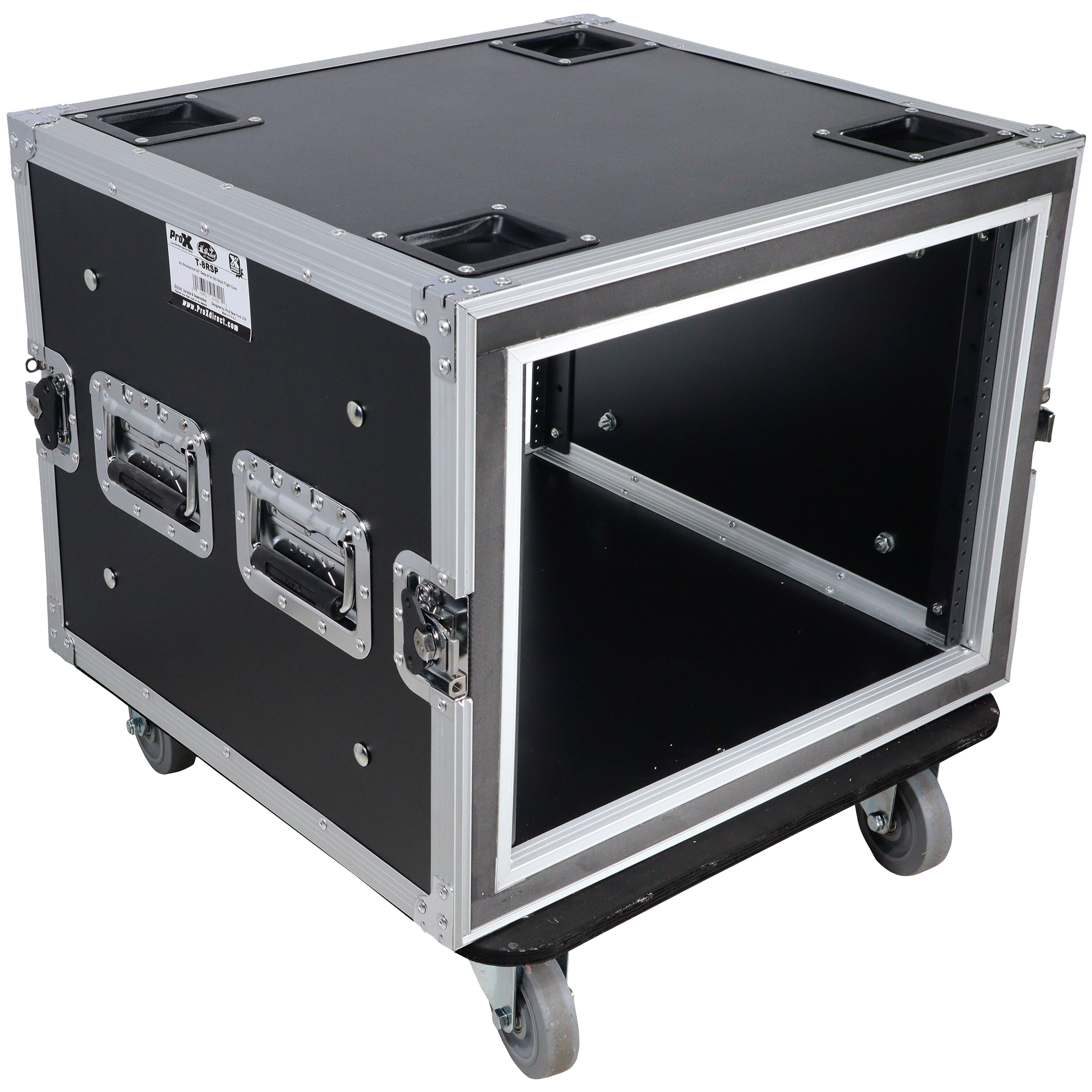 ProX 8U Shockmount 20 Deep Rack with Casters