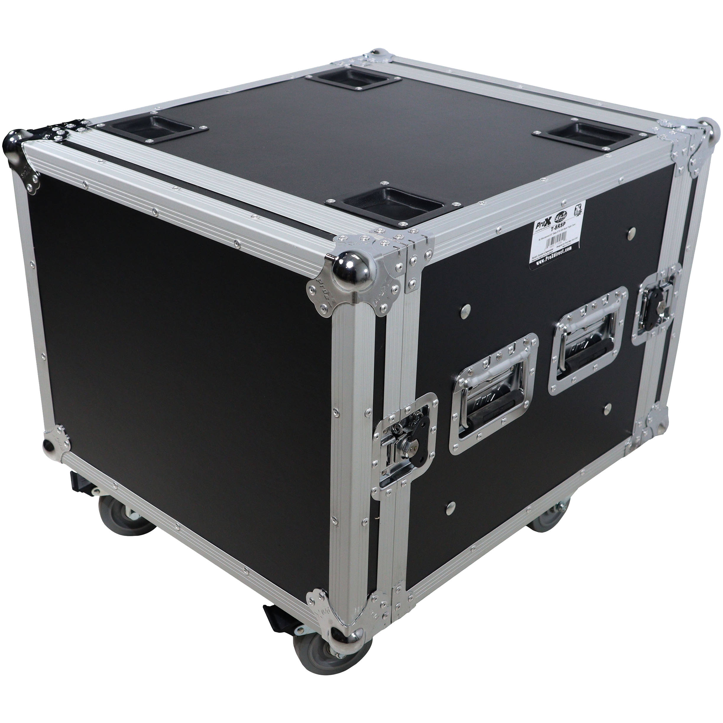 ProX 8U Shockmount 20 Deep Rack with Casters