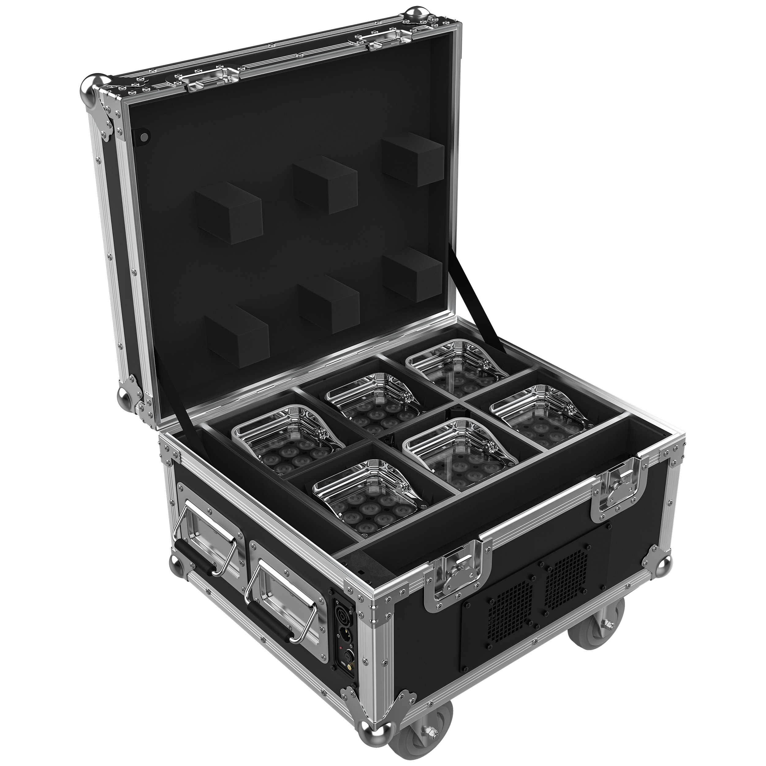 Chauvet Professional WELL FIT X Wireless Uplight 6-Pack with Case