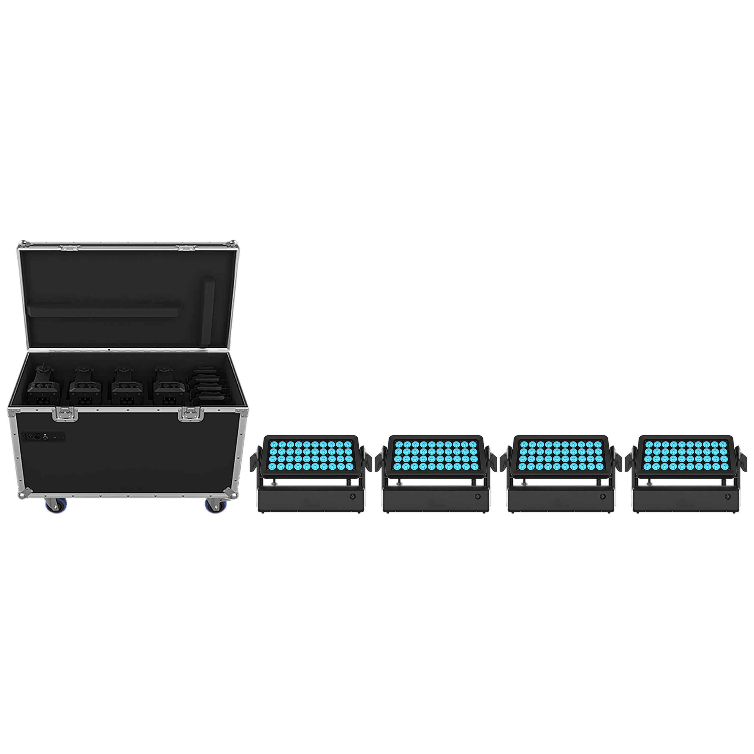 Chauvet Professional WELL Panel X Wireless Wash 4-Pack with Case