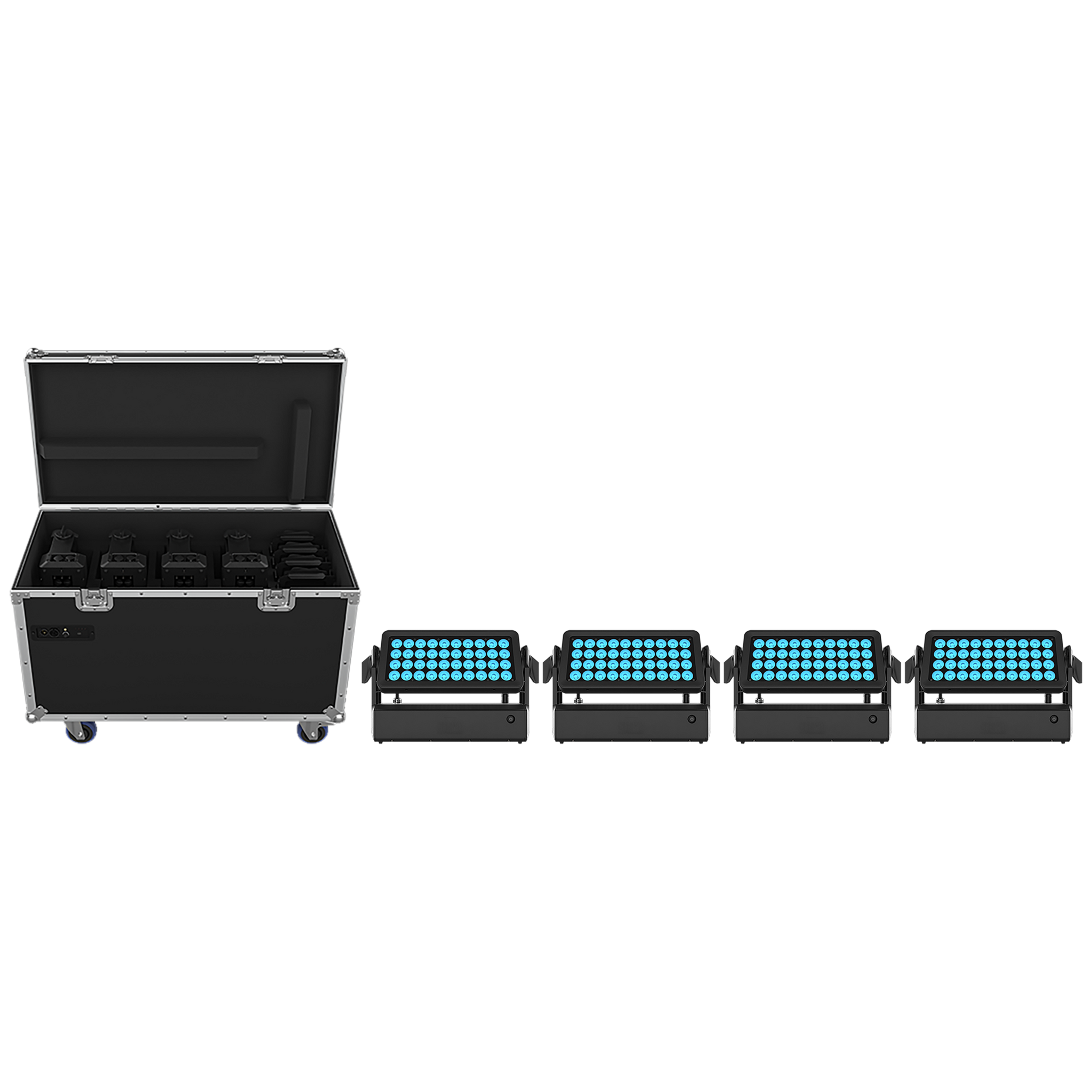 Chauvet Pro WELL Panel X Wireless Wash 4-Pack with Case