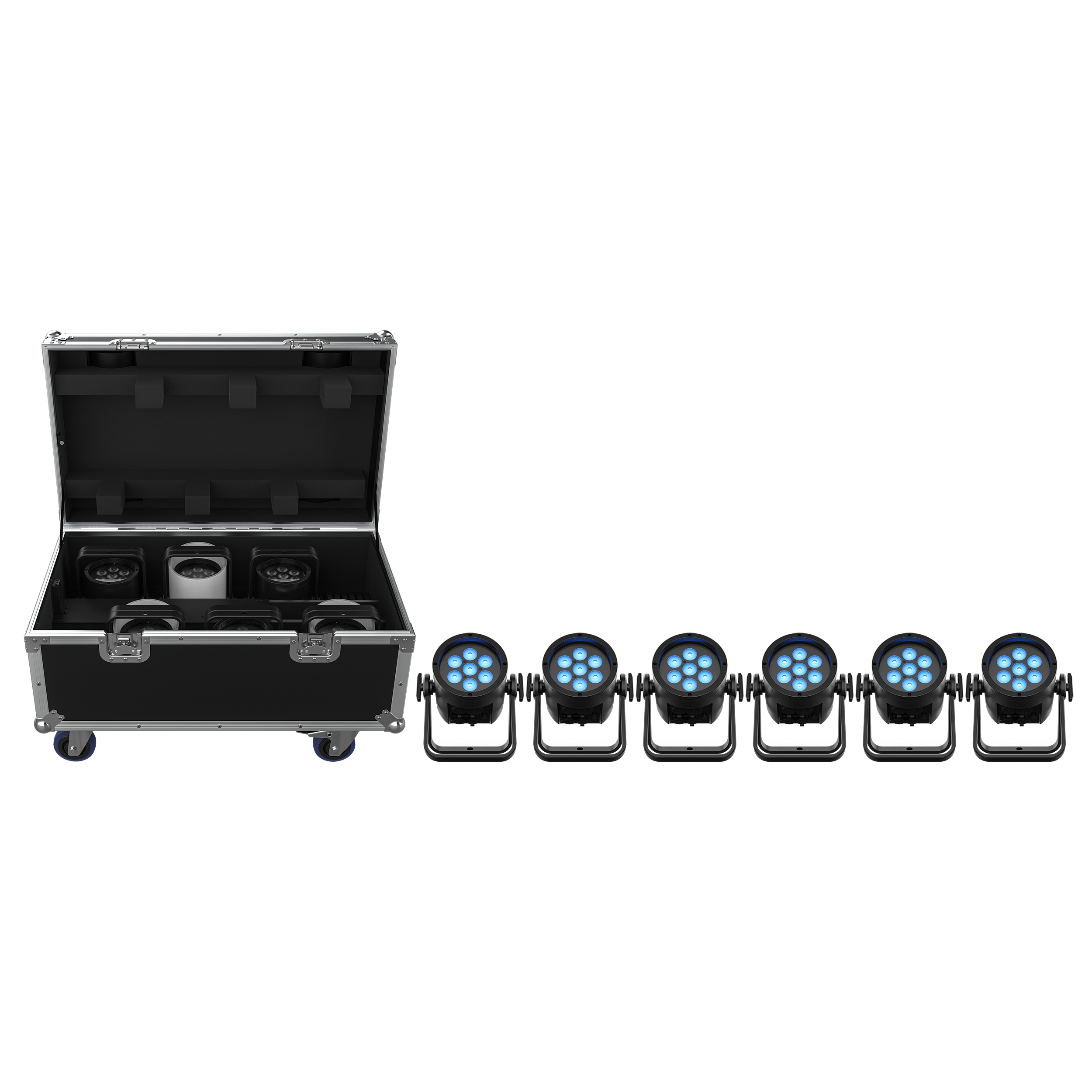 Chauvet Professional WELL Pod 2 Wireless Par 6-Pack with Case
