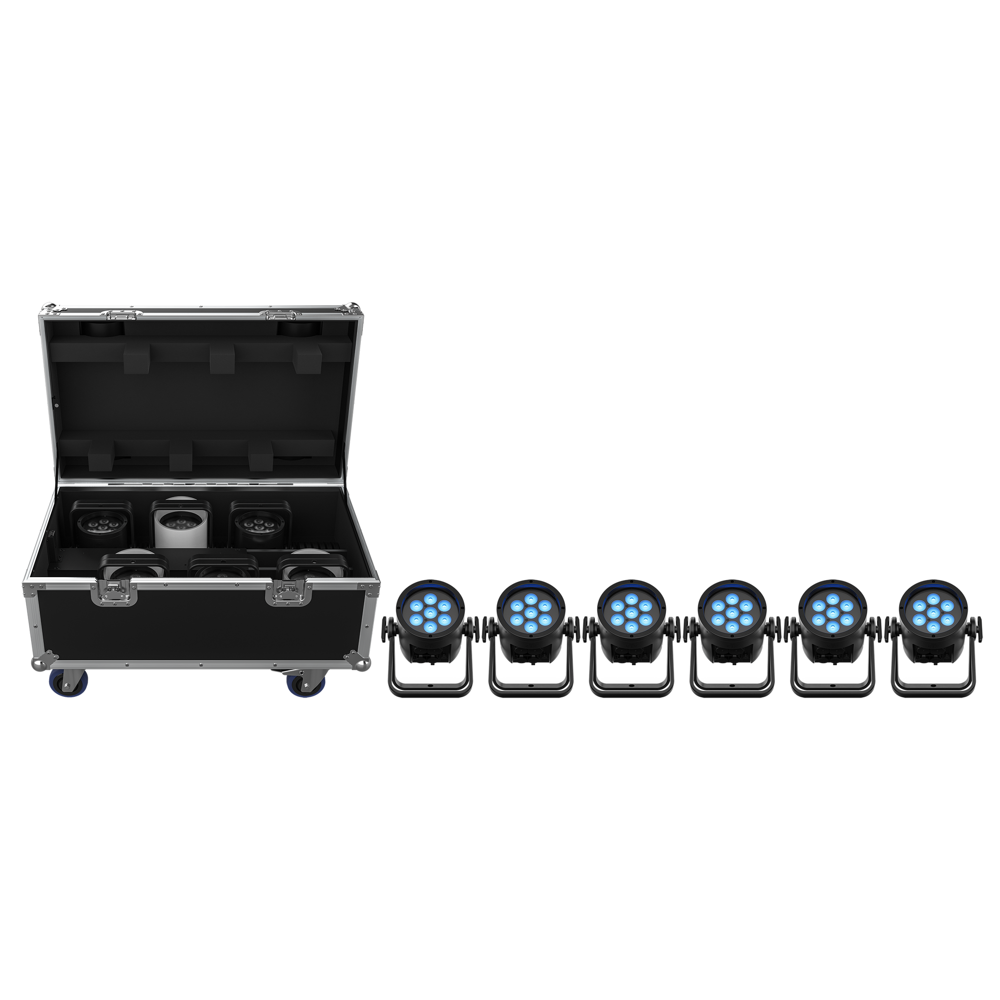Chauvet Professional WELL Pod 2 Wireless Par 6-Pack with Case