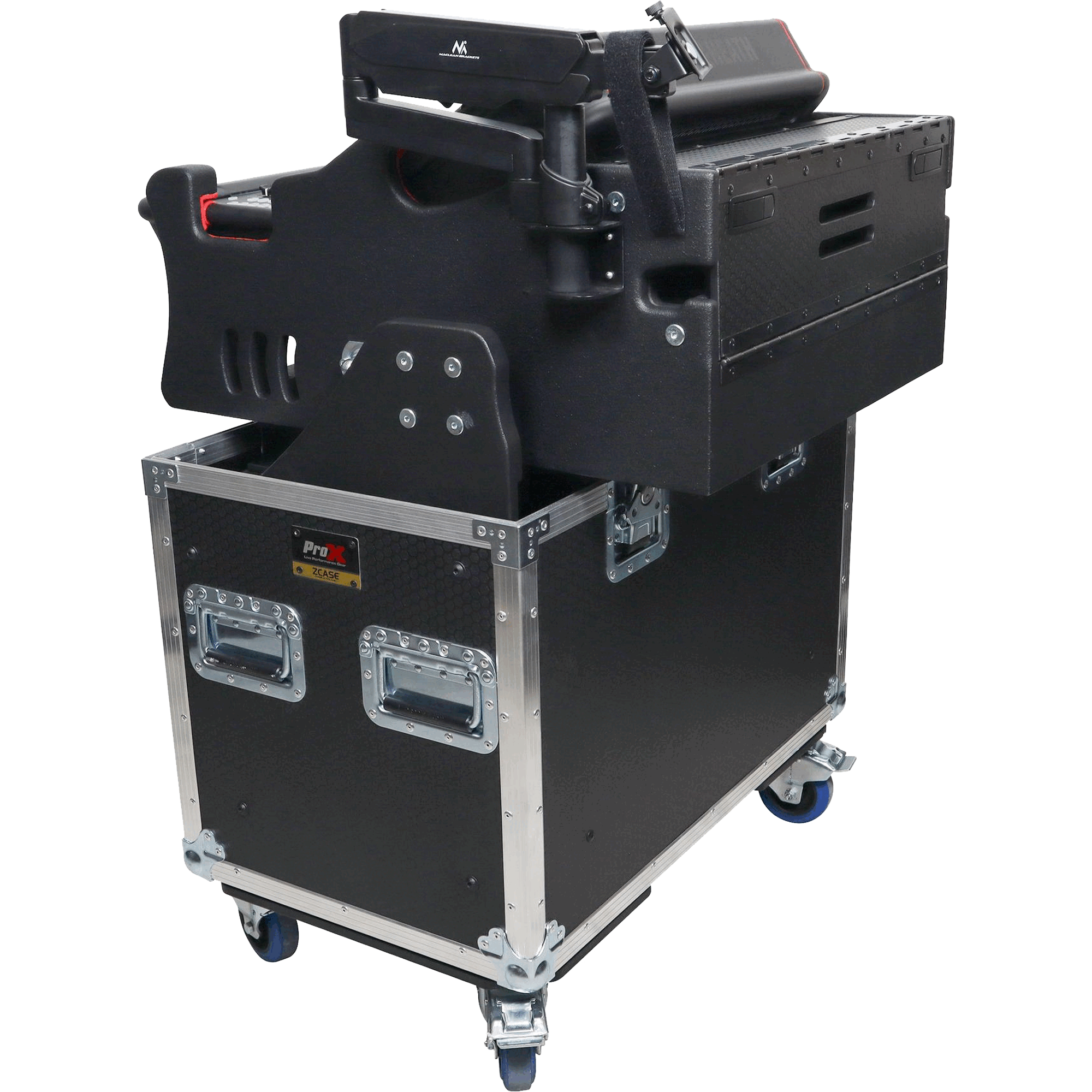 ProX Allen and Heath AVANTIS SOLO Flip-Ready Hydraulic Console Easy Retracting Lifting w/ 2U Rack Space Case by ZCASE