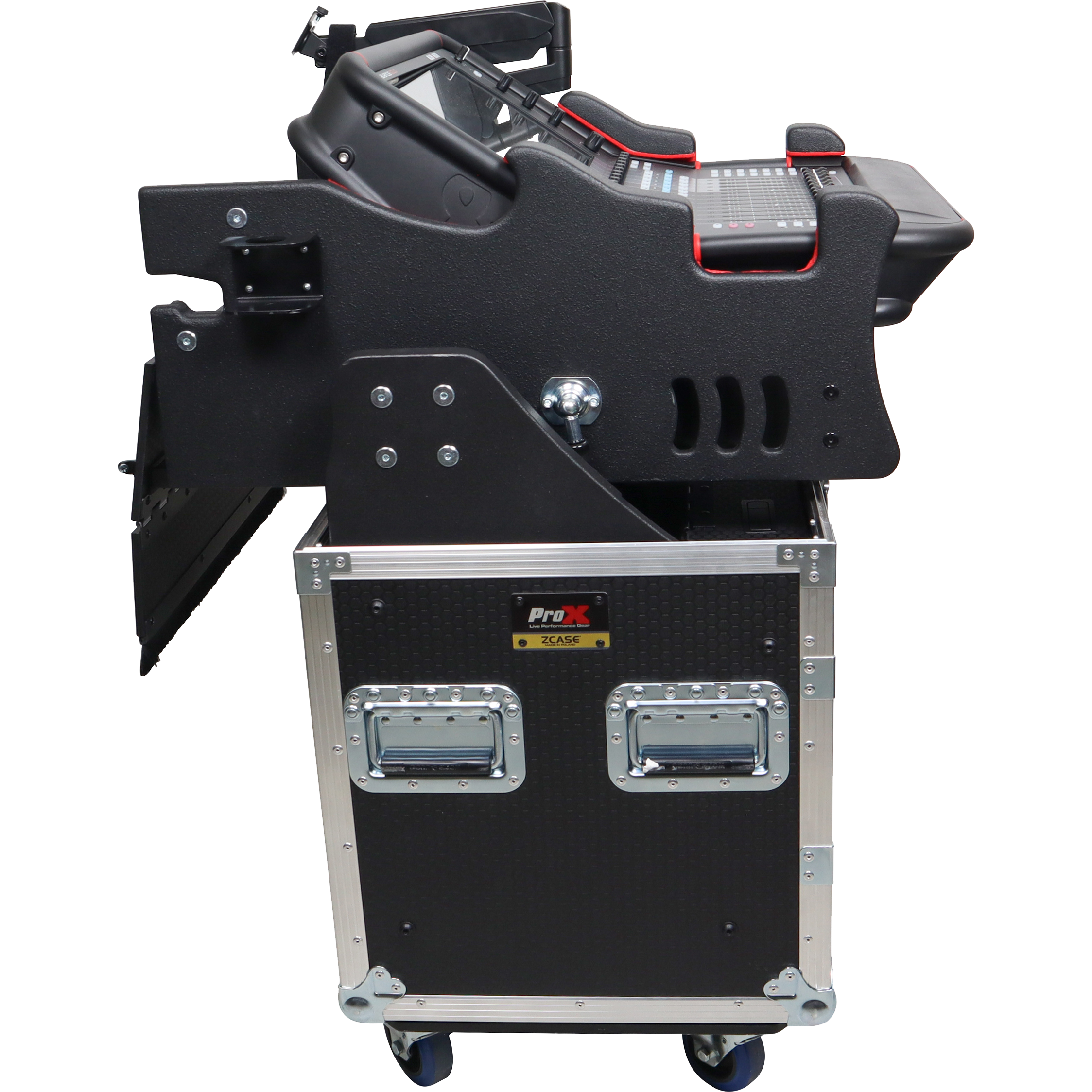 ProX Allen and Heath AVANTIS SOLO Flip-Ready Hydraulic Console Easy Retracting Lifting w/ 2U Rack Space Case by ZCASE