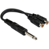 Hosa Y Cable 1/4" TS to Dual RCA Female