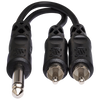 Hosa Y Cable 1/4" TS to Dual RCA