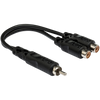 Hosa Y Cable 1/4" TS to Dual RCA Female