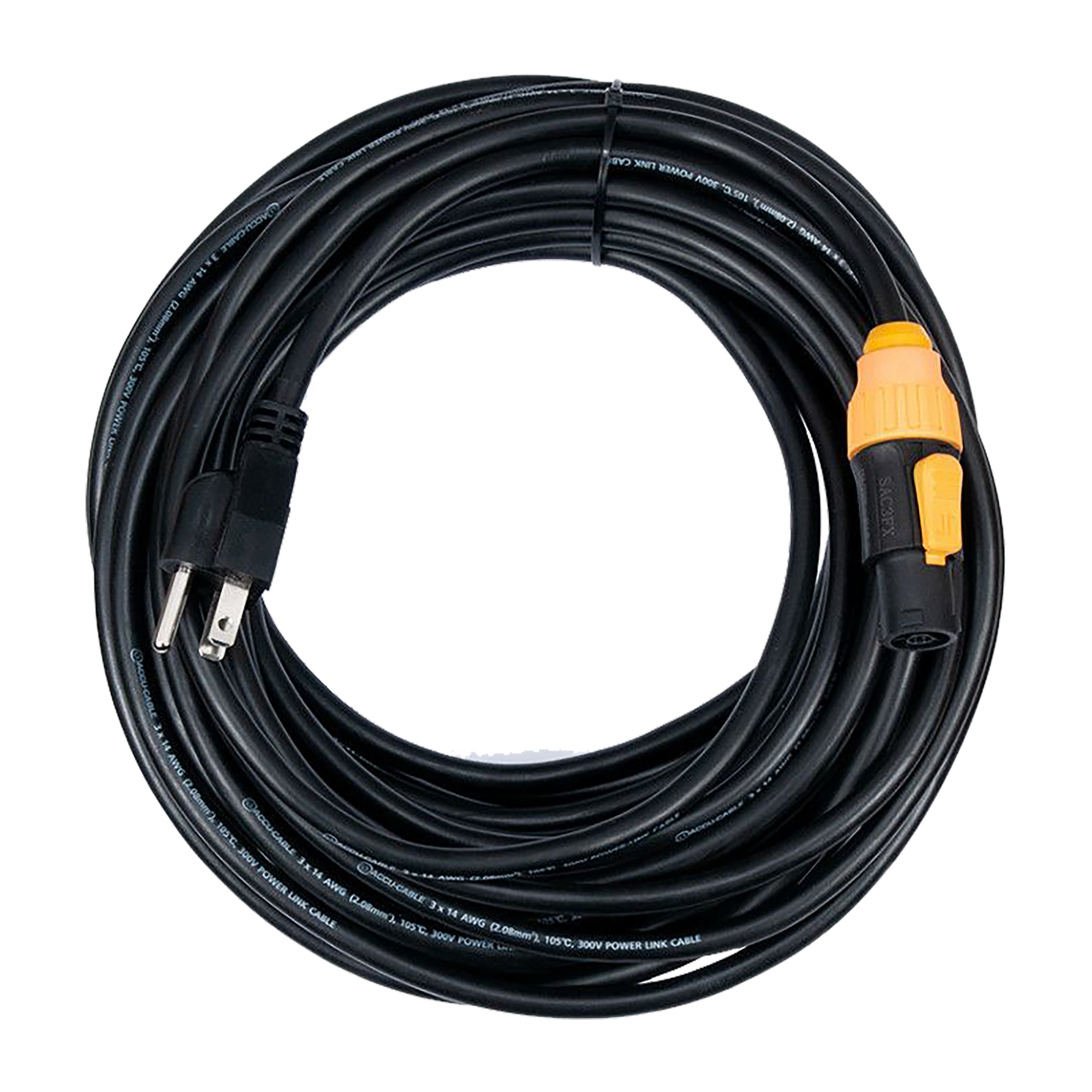 AccuCable IP65 Power Twist Lock to Edison Cable