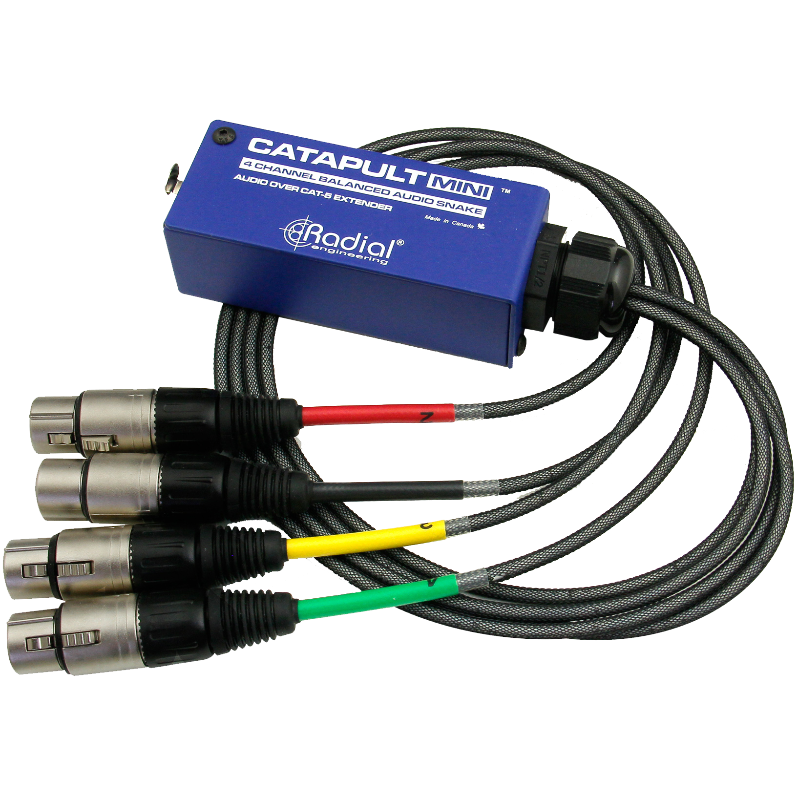 Radial Catapult Mini TX 4-Channel Cat 5 Audio Snake with Female XLRs