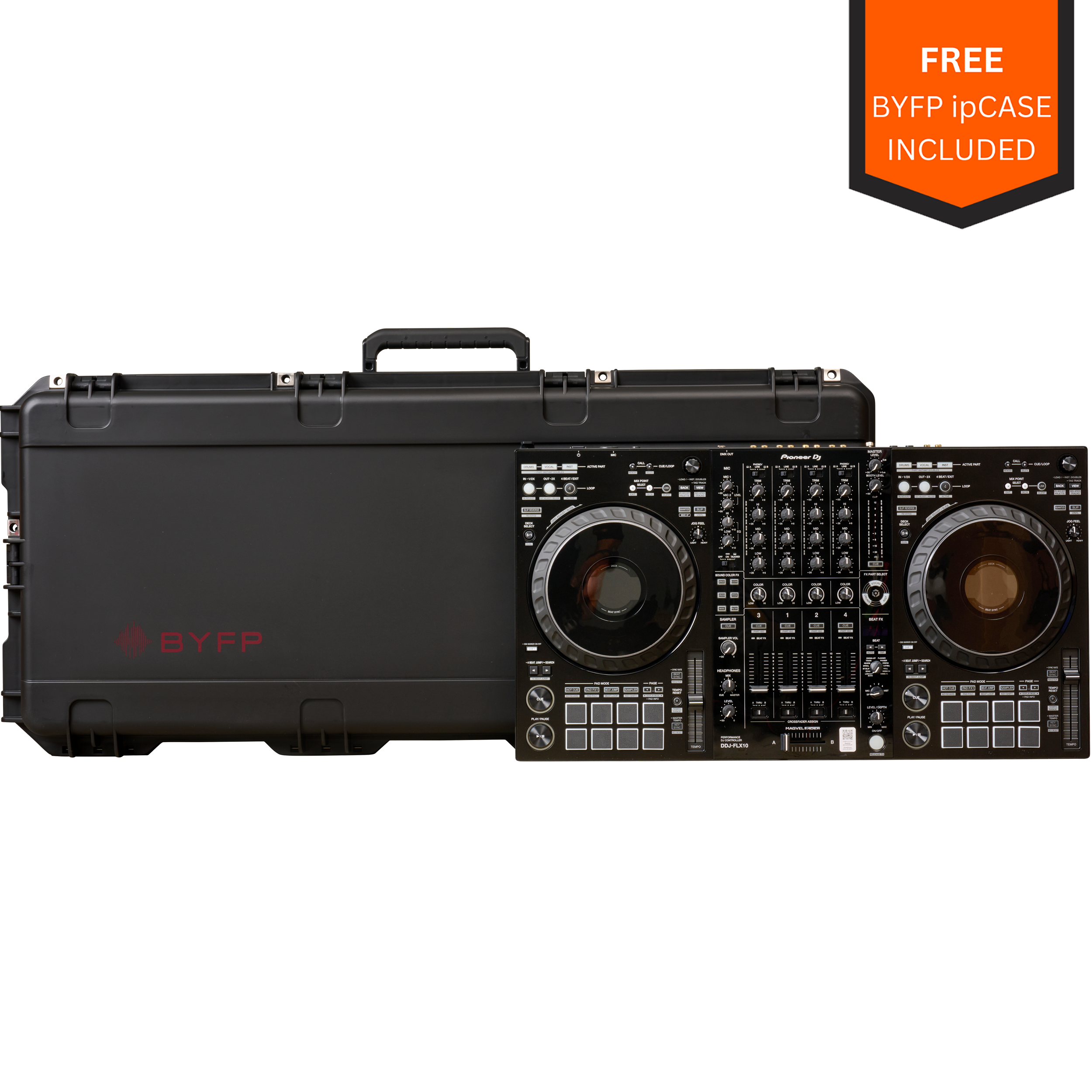 Pioneer DJ DDJ-FLX10 Controller tourPack with BYFP ipCase