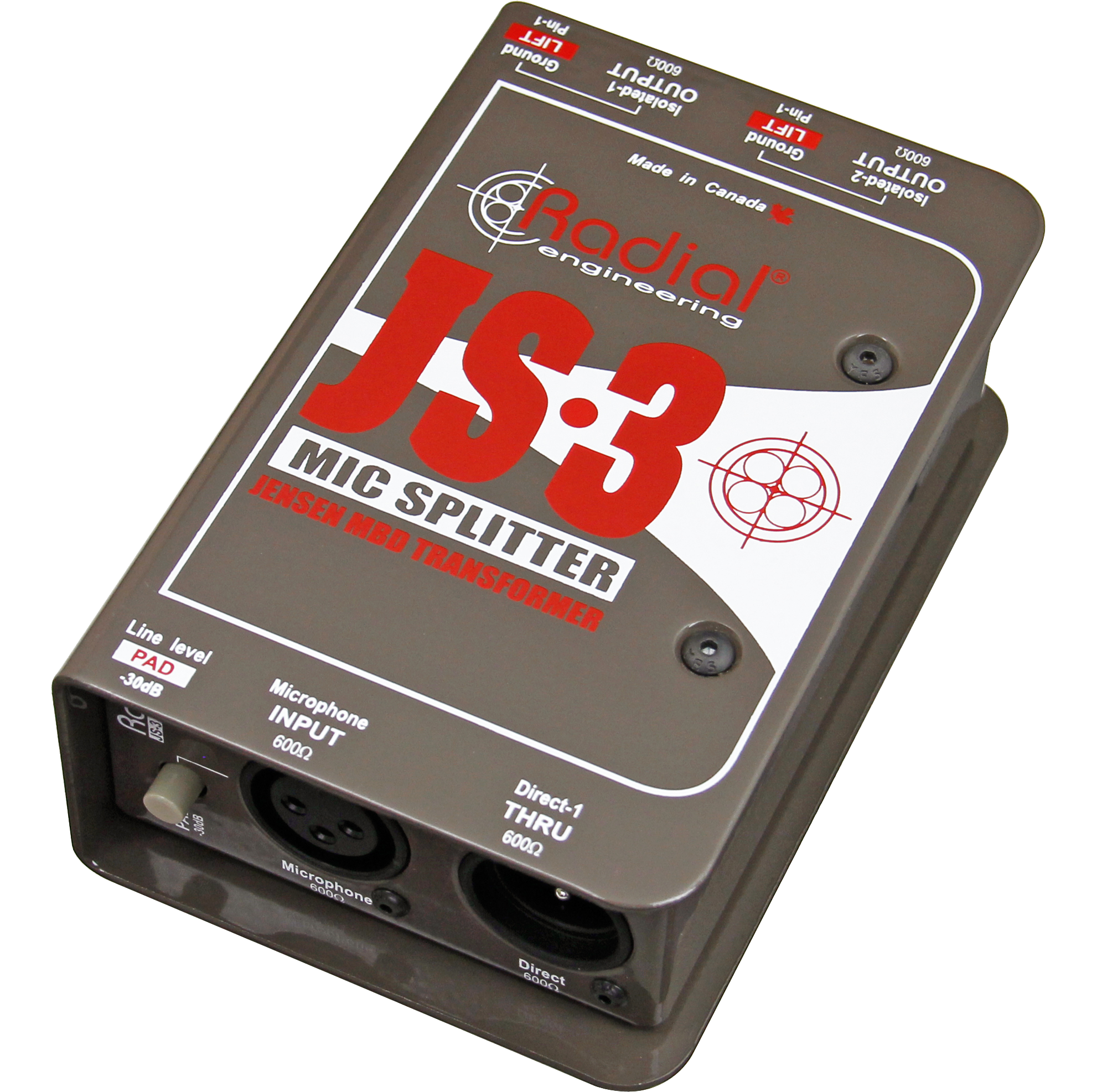 Radial JS 3-Way Passive Microphone Splitter