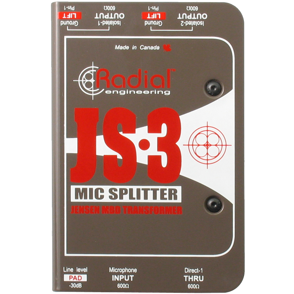 Radial JS 3-Way Passive Microphone Splitter