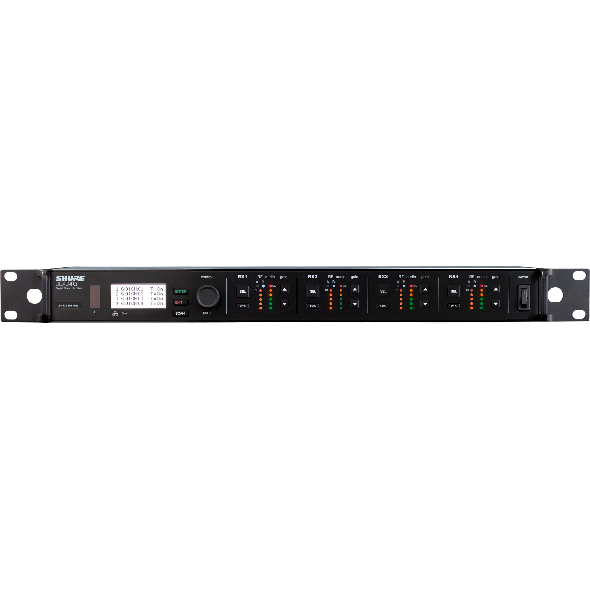 Shure ULXD4Q-G57 Wideband Quad Wireless Receiver