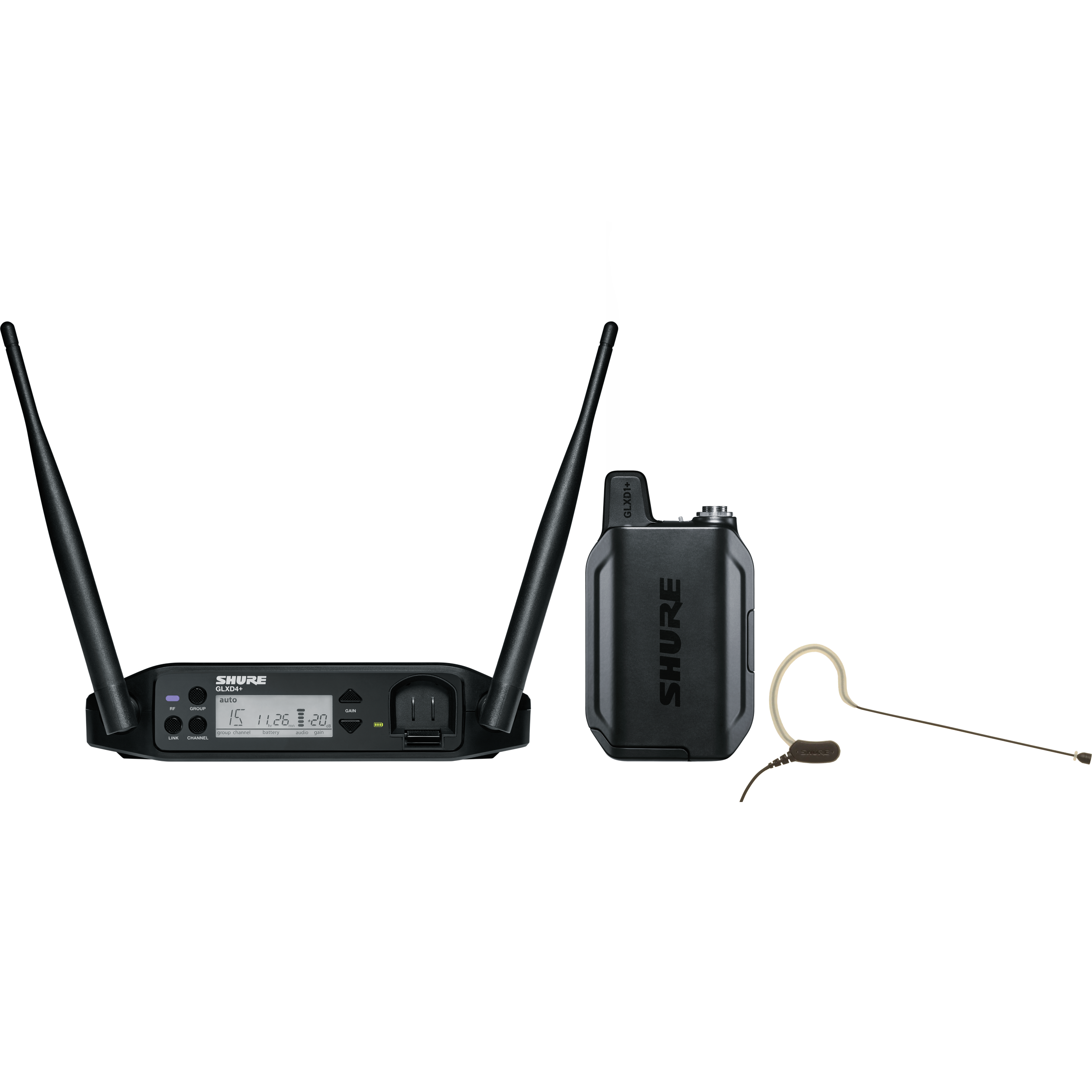 Shure GLX-D+ Dual Band Headset Wireless Microphone System