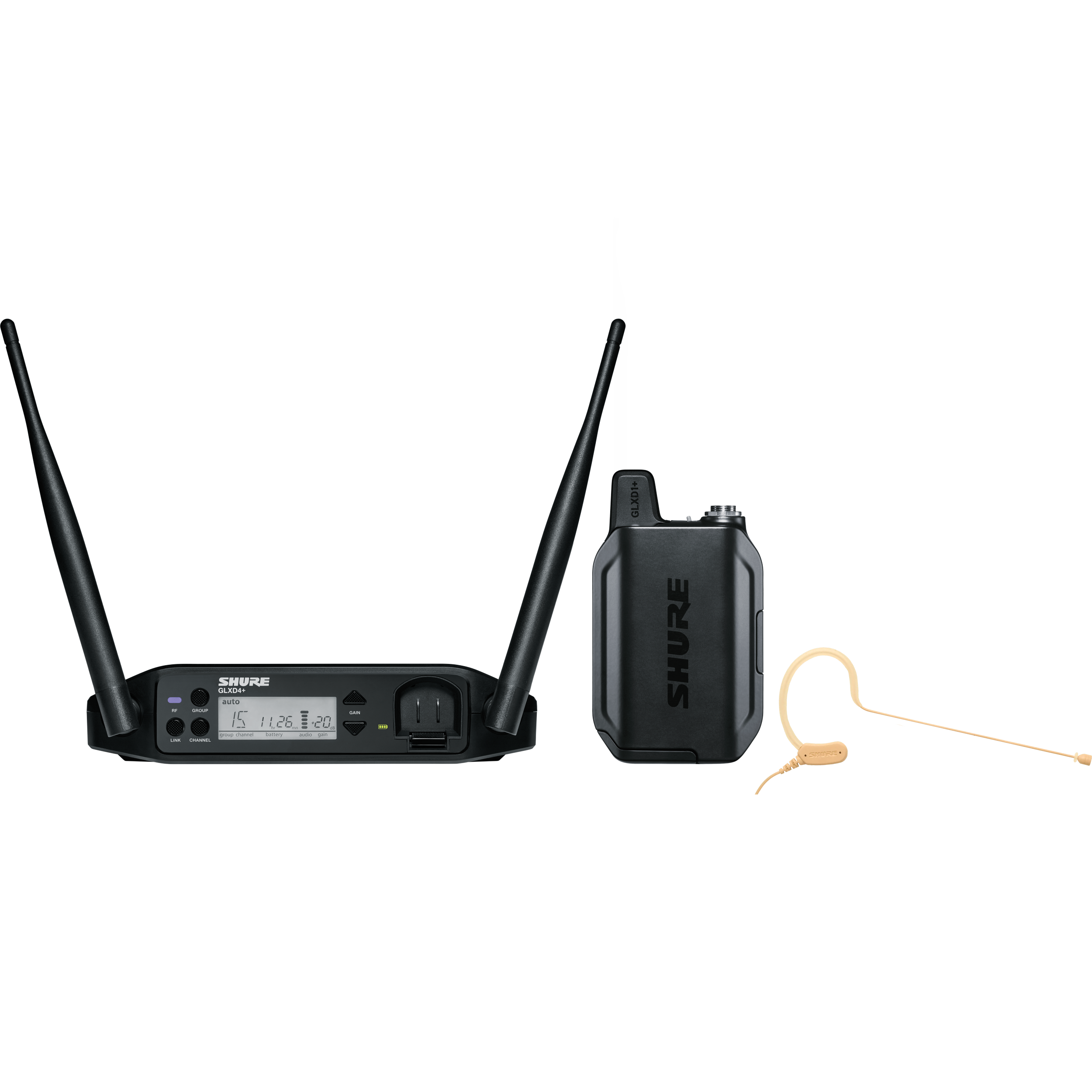 Shure GLX-D+ Dual Band Headset Wireless Microphone System